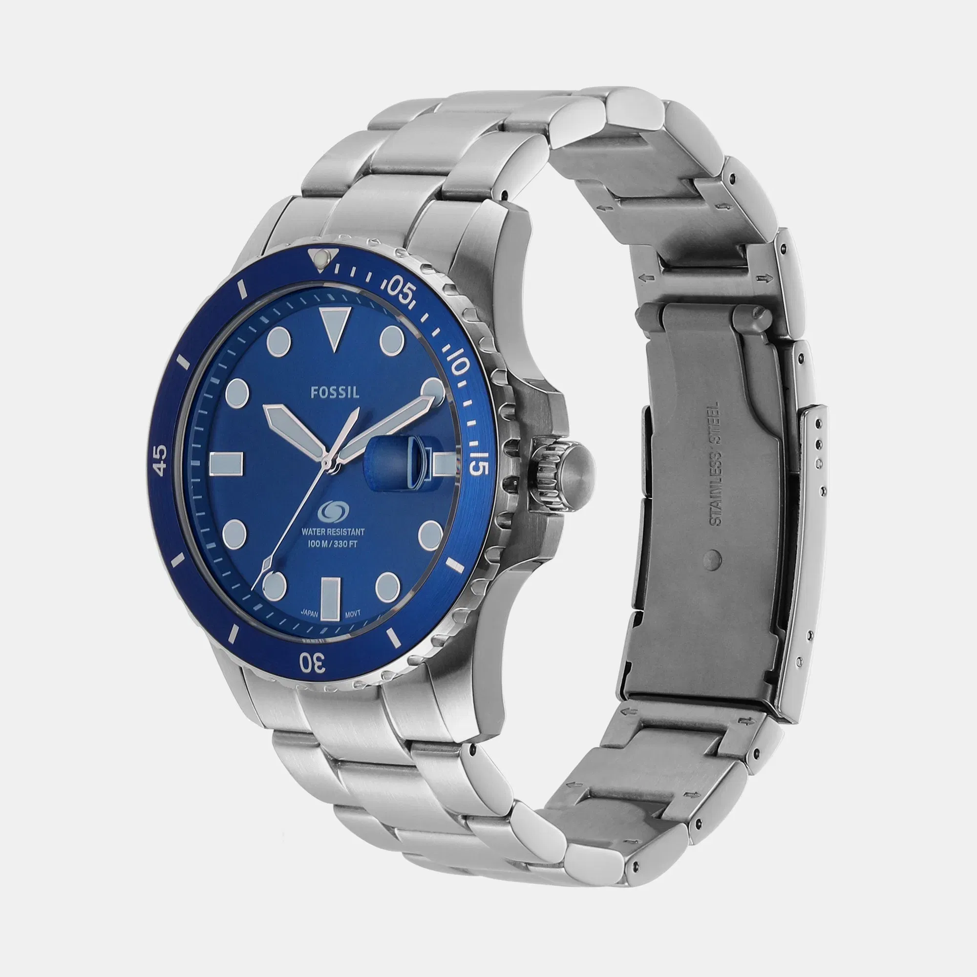 Fossil Fossil Blue Dive Men Quartz Blue Dial Analog Stainless Steel Watch Fs6029