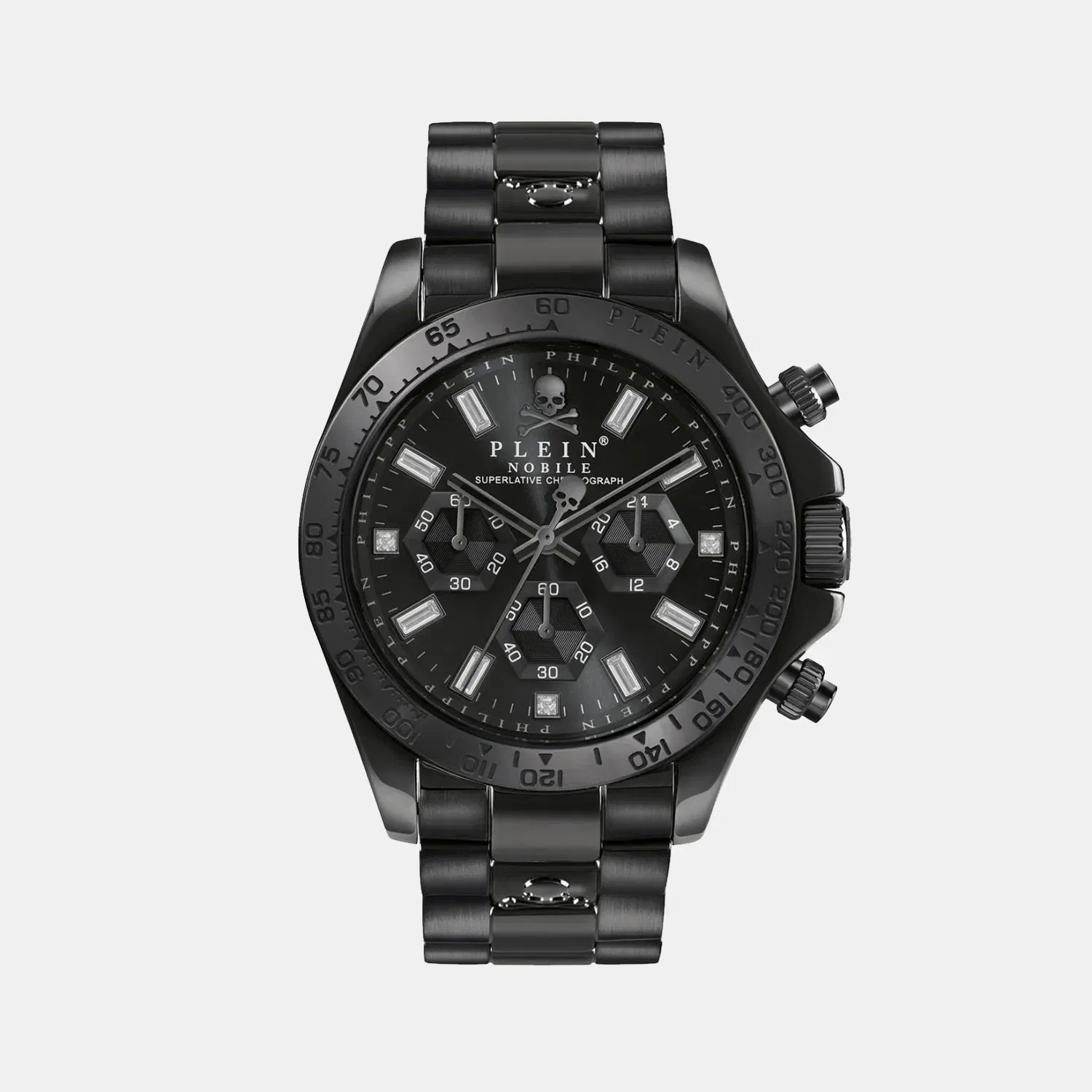 Philipp Plein Women Quartz Black Dial Chronograph Stainless Steel Watch Pwcaa0421