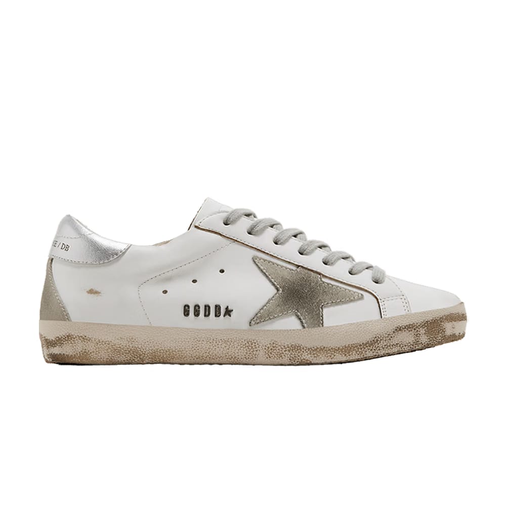 Golden Goose Superstar White Silver