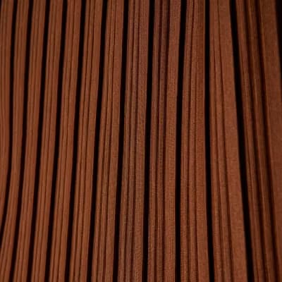 Brown Plisse Short Sleeve Top