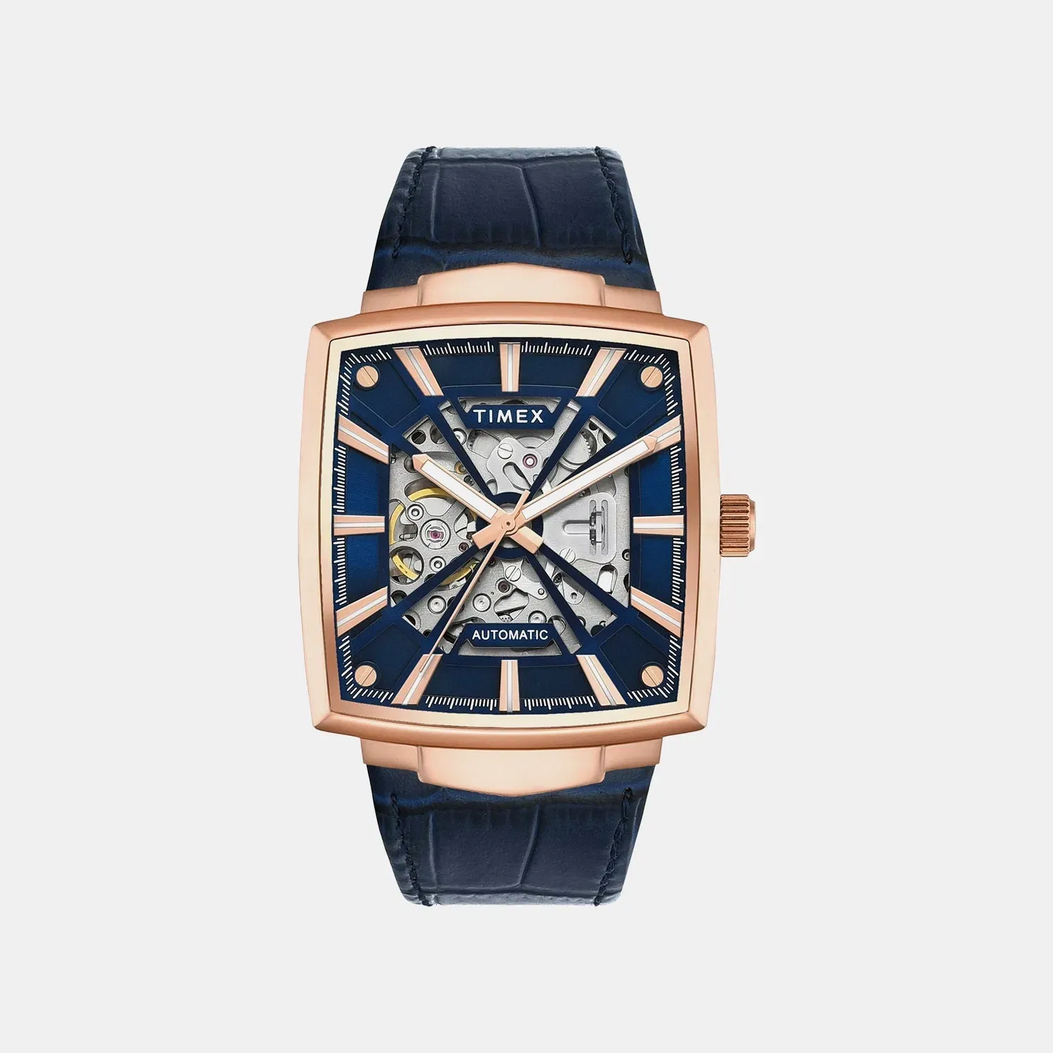 Timex Signio Men Automatic Dial Analog Leather Watch Tweg32001