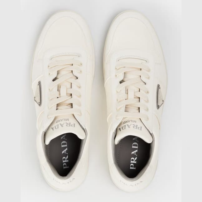 PRADA Men's Downtown Low-Top Trainers 'Ivory'