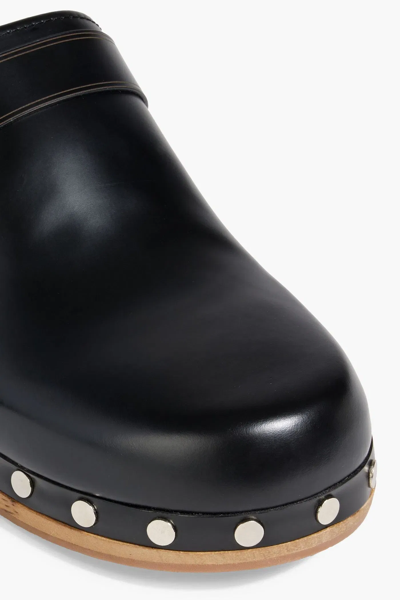 Isabel Marant Thalie Buckled Leather Clogs Black Women's