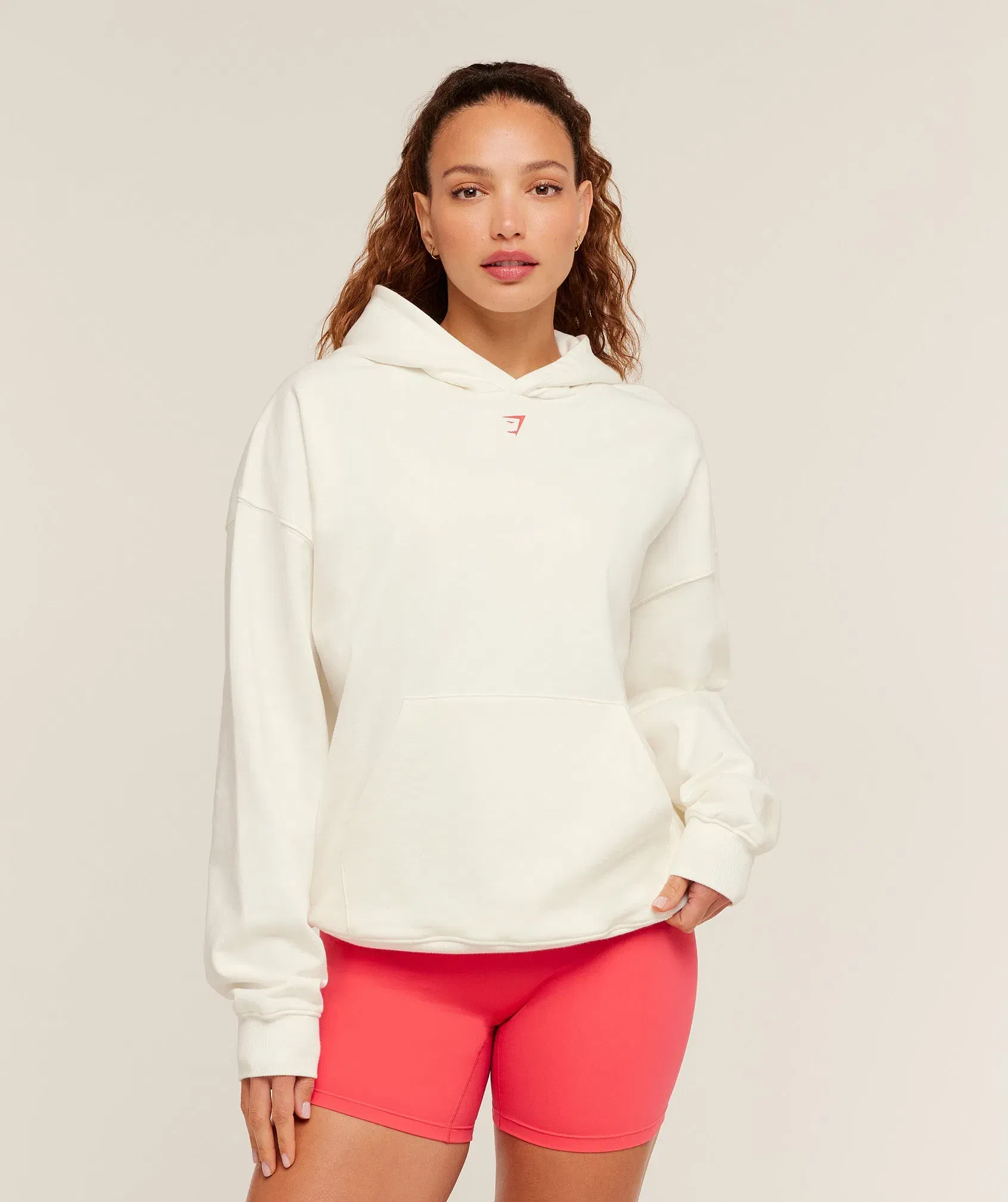 Women's Gymshark Après-Lift Club Oversized Hoodie Gs Soft White