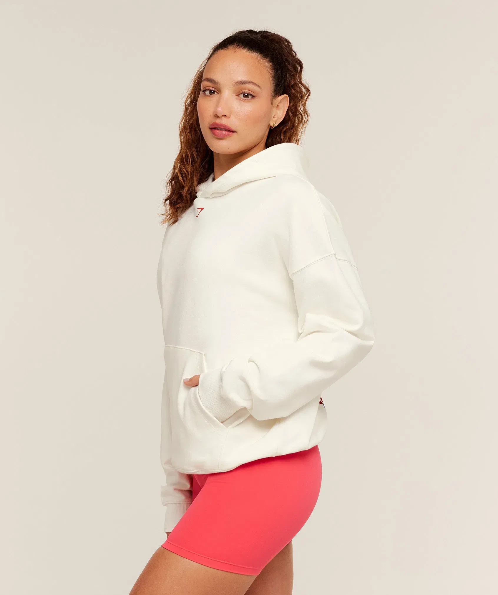 Women's Gymshark Après-Lift Club Oversized Hoodie Gs Soft White