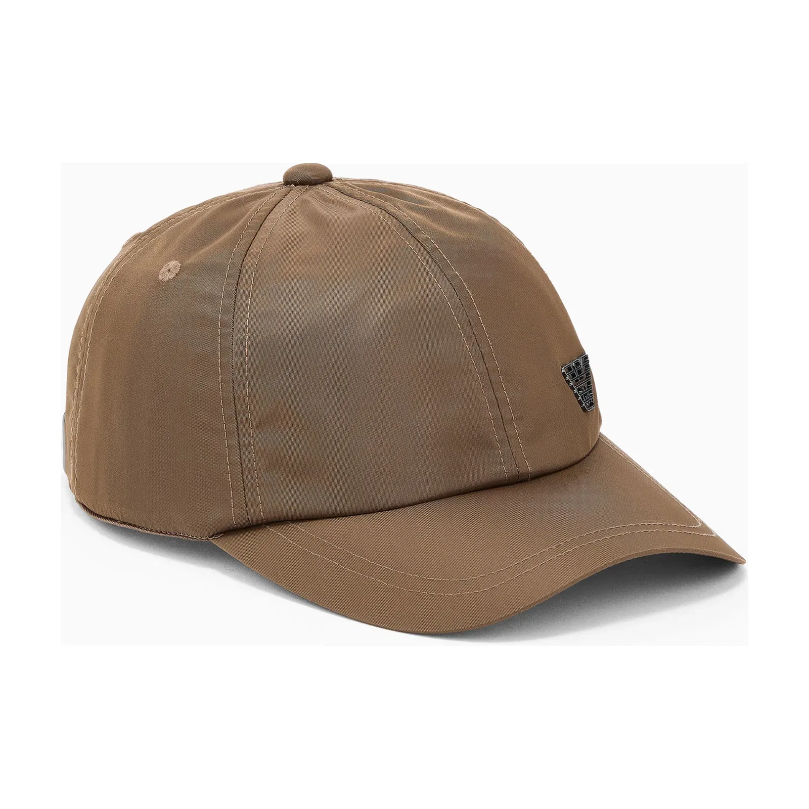 Emporio Armani Nylon cap with a metal logo plate and an adjustable back