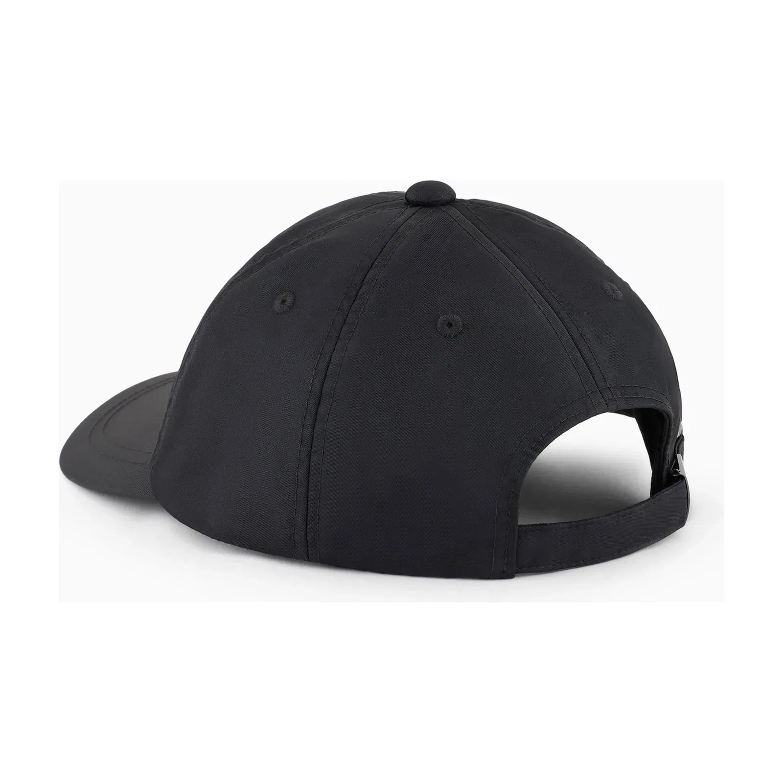 Emporio Armani Nylon cap with a metal logo plate and an adjustable back
