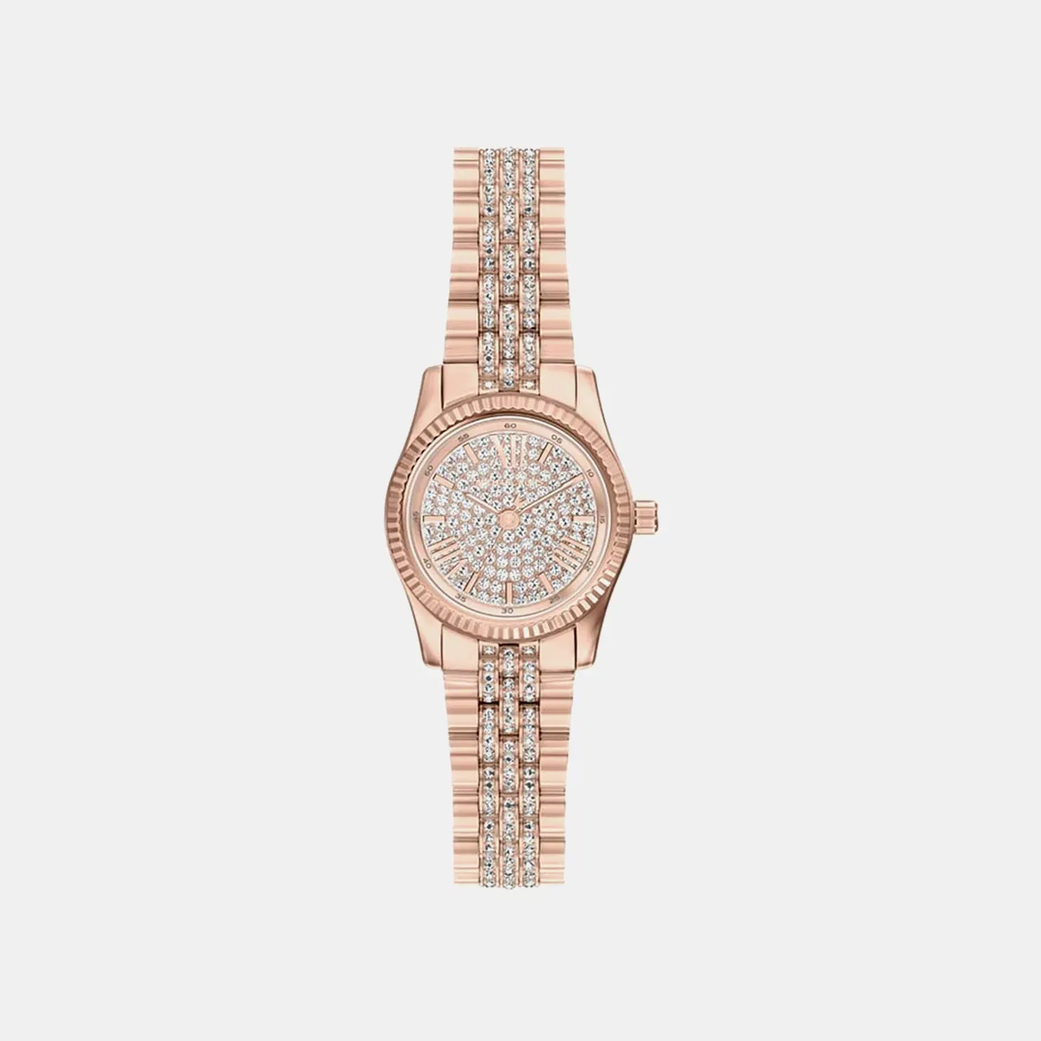 Michael Kors Lexington Women Quartz Rose Gold Dial Analog Stainless Steel Watch Mk7576