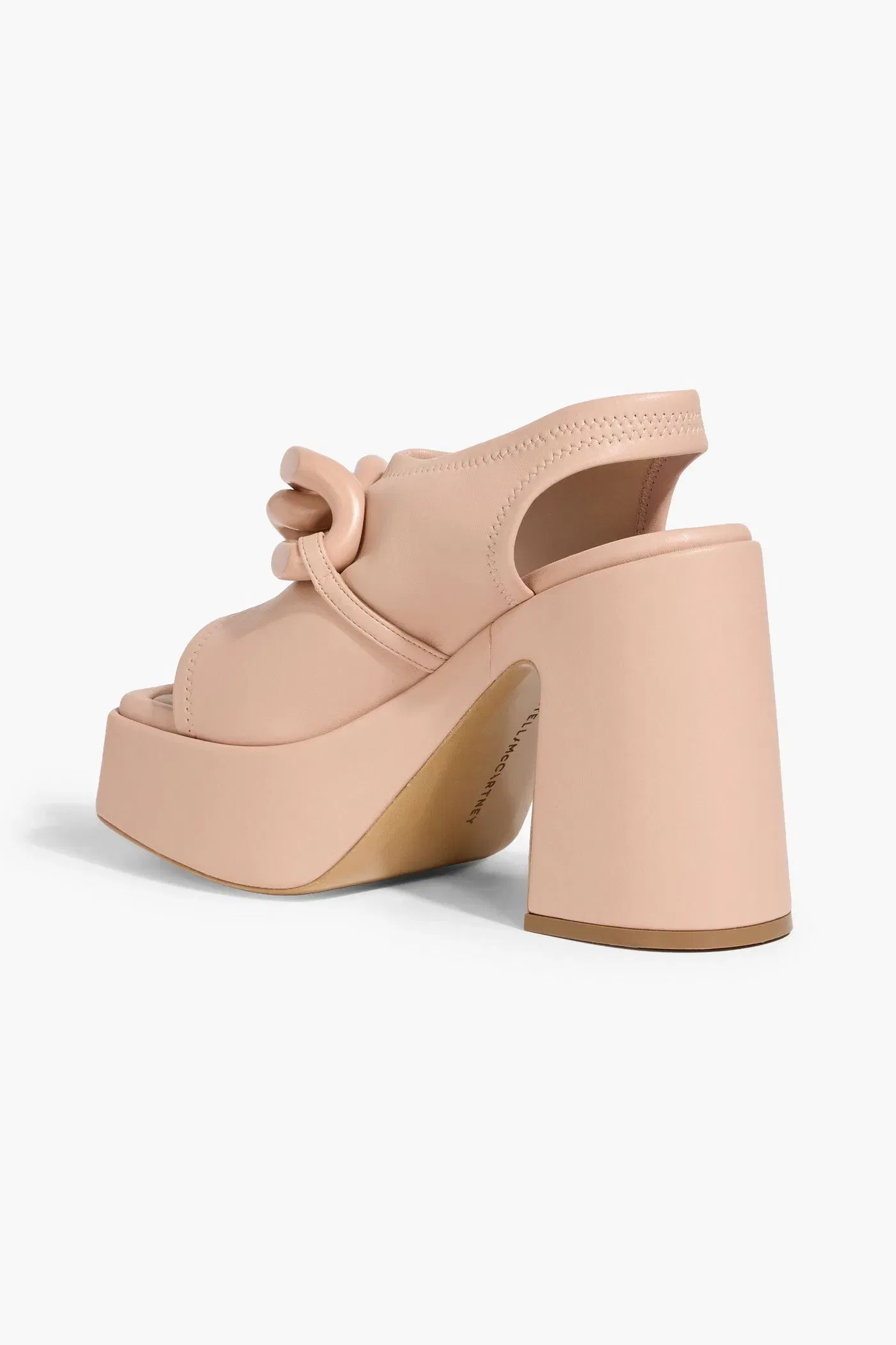 Stella Mccartney Skyla Chain-Embellished Platform Slingback Sandals Blush Women's