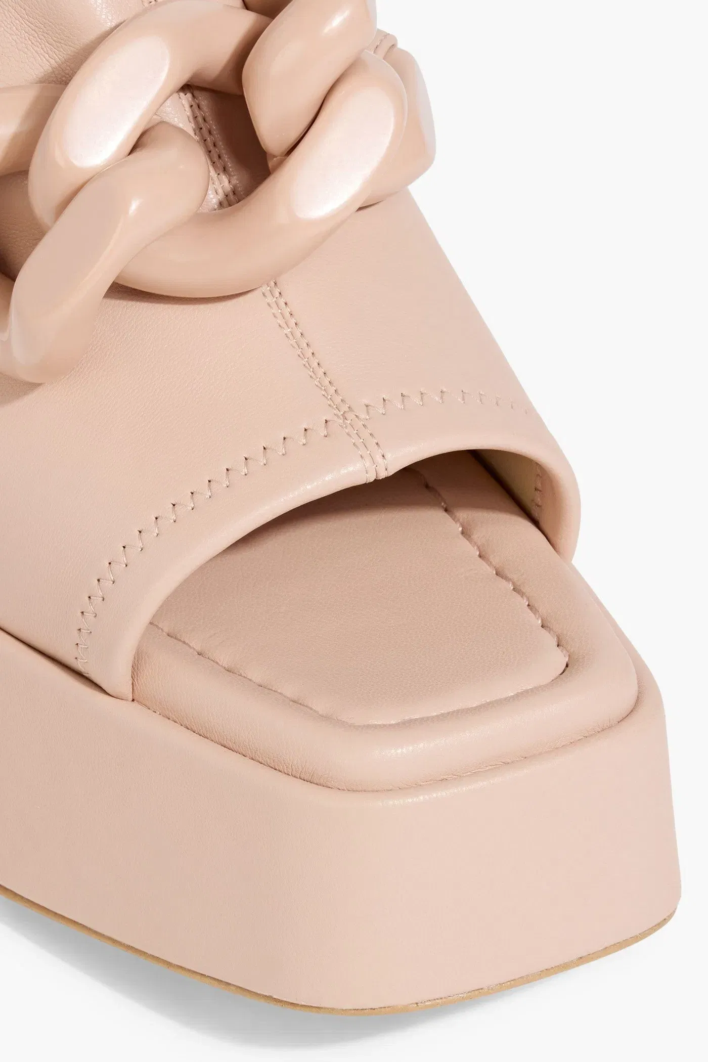Stella Mccartney Skyla Chain-Embellished Platform Slingback Sandals Blush Women's