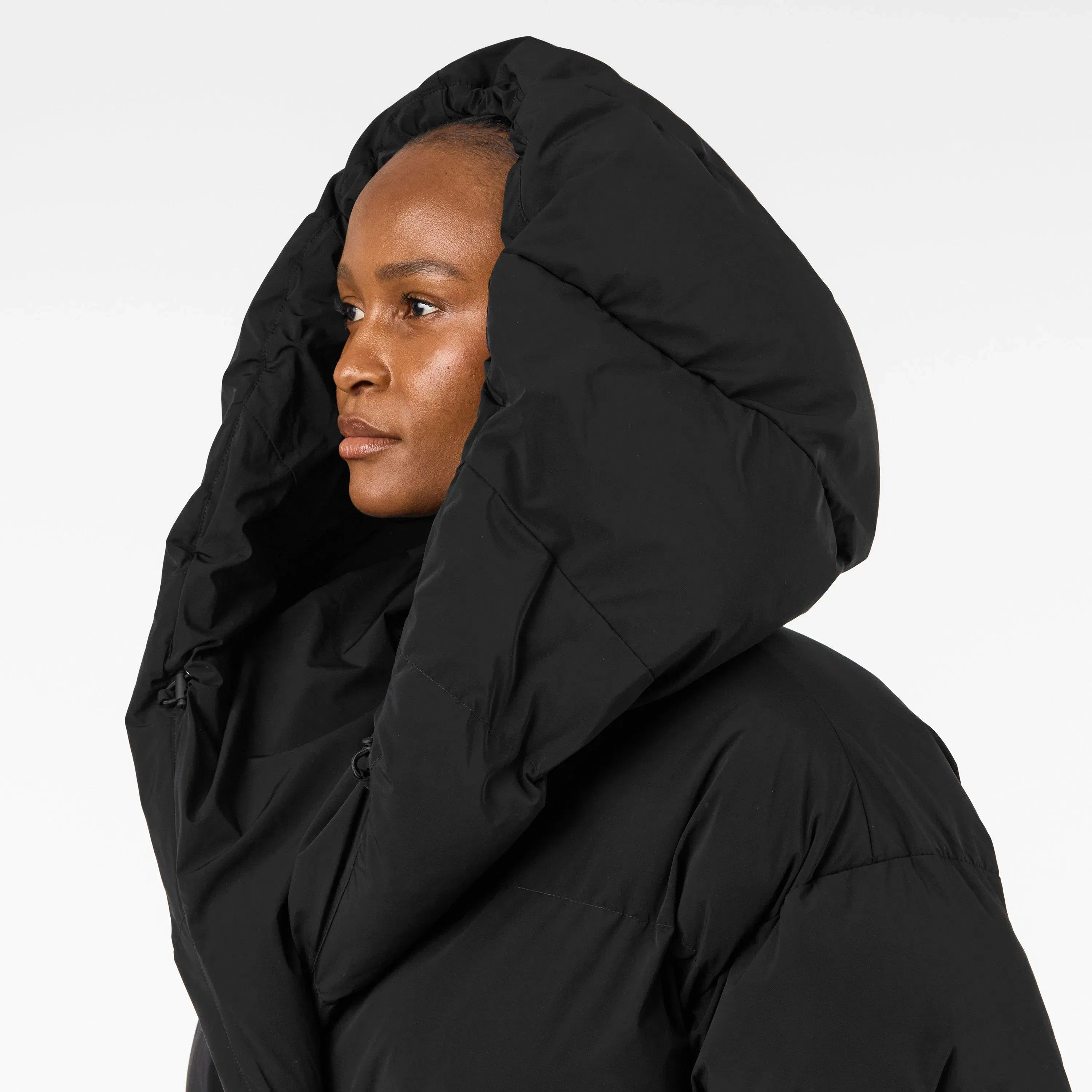 W-Iley-T1 Hooded Long Sleeve Short Puffer Jacket