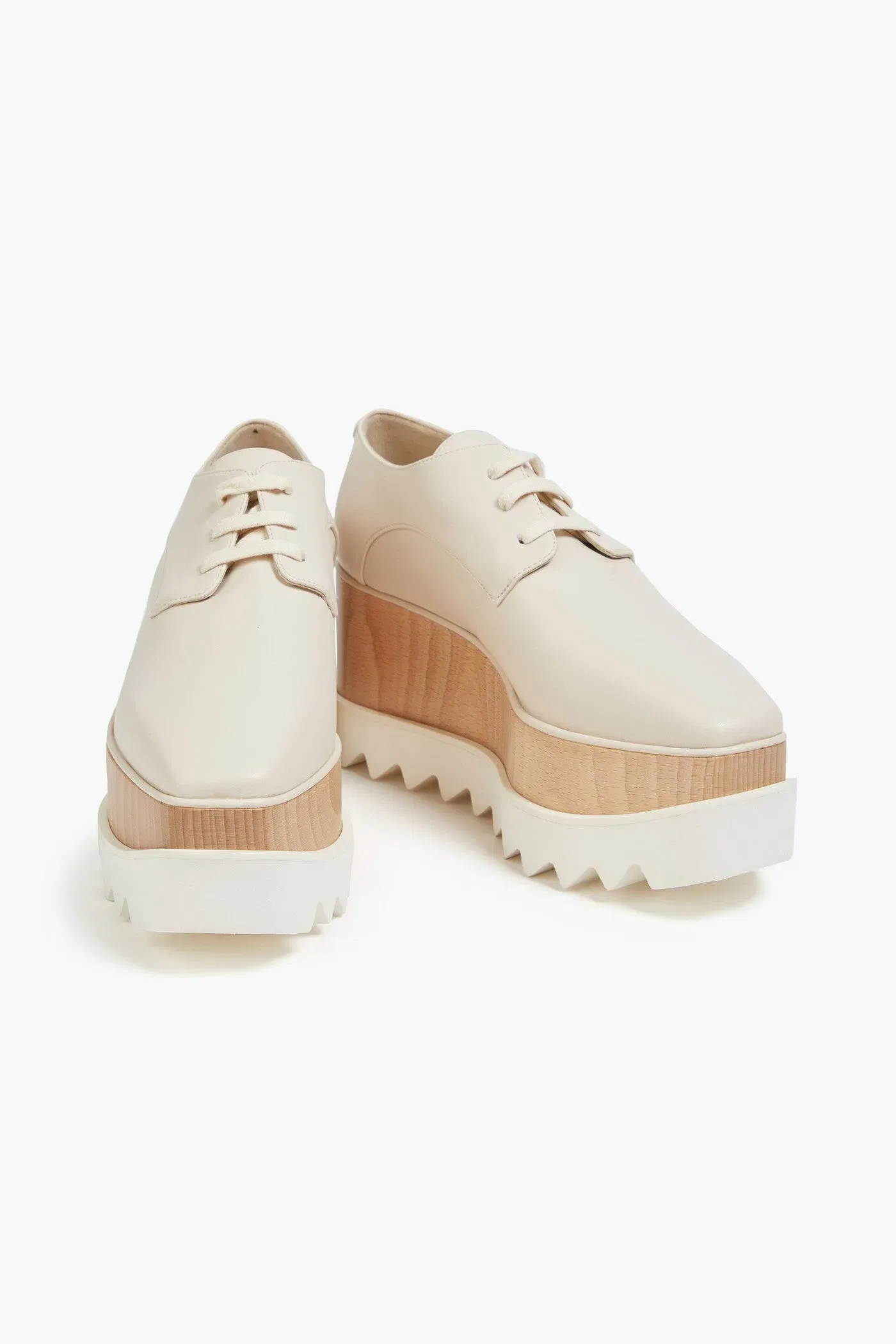 Stella Mccartney + Yoshimoto Nara Elyse Printed Platform Brogues Ecru Women's