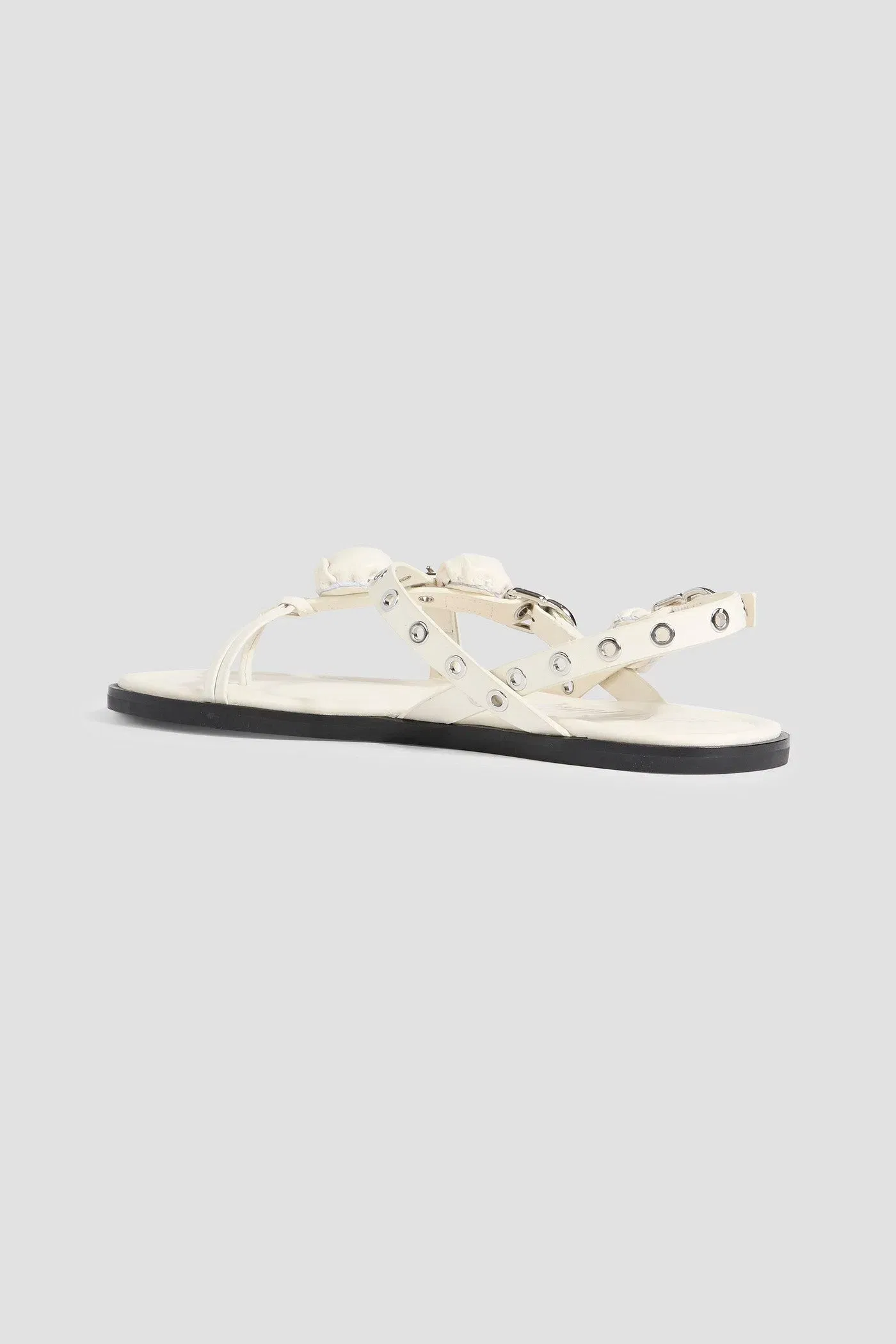 3.1 Phillip Lim Knotted Leather Slingback Sandals Off-White Women's