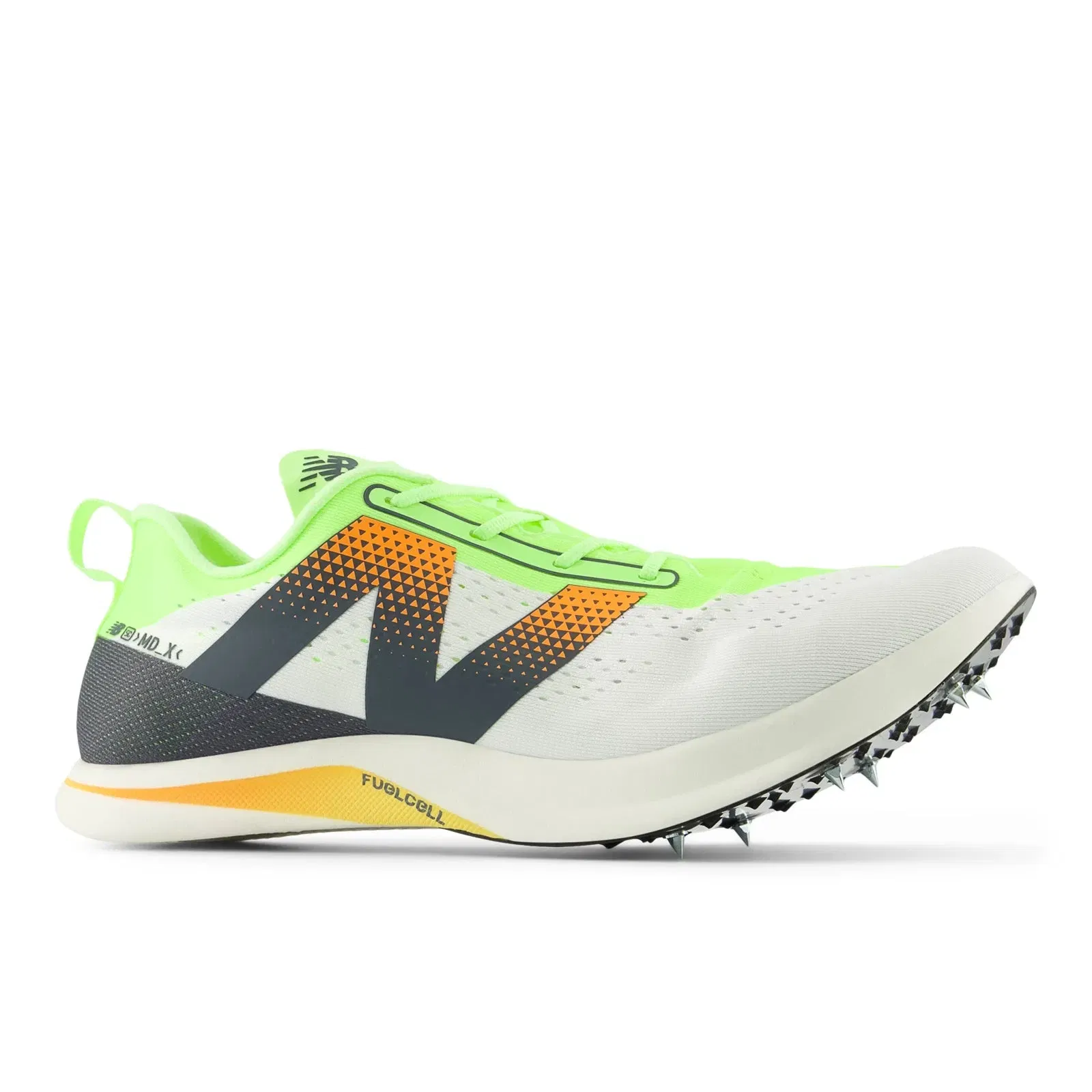 New Balance Fuelcell Supercomp Md-X V3 White With Bleached Lime Glo And Hot Mango White With Bleached Lime Glo And Hot Mango