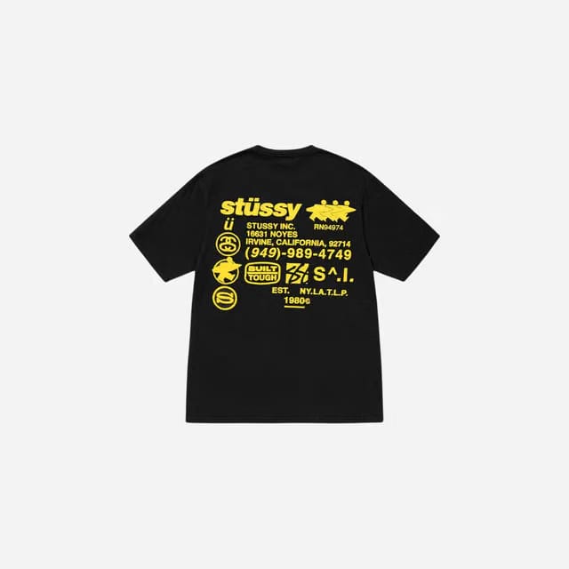 STUSSY DNA T-Shirt PIGMENT DYED BLACK
