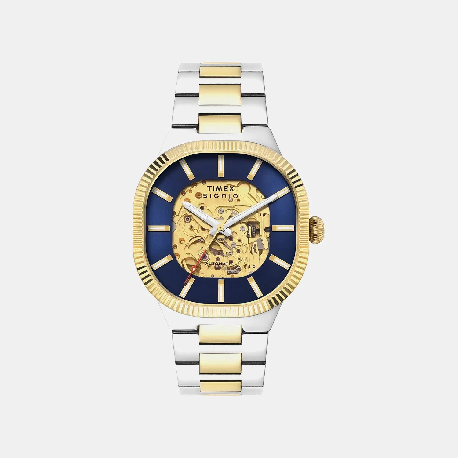 Timex Signio Men Automatic Blue Dial Analog Stainless Steel Watch Tweg24700