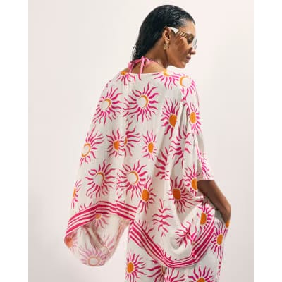 White Sun Print Blouse