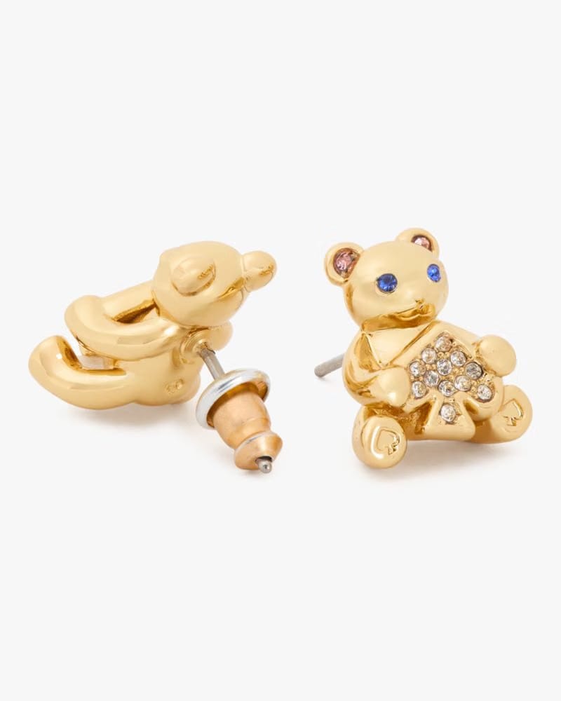 Oh What Fun Spade Teddy Bear Studs