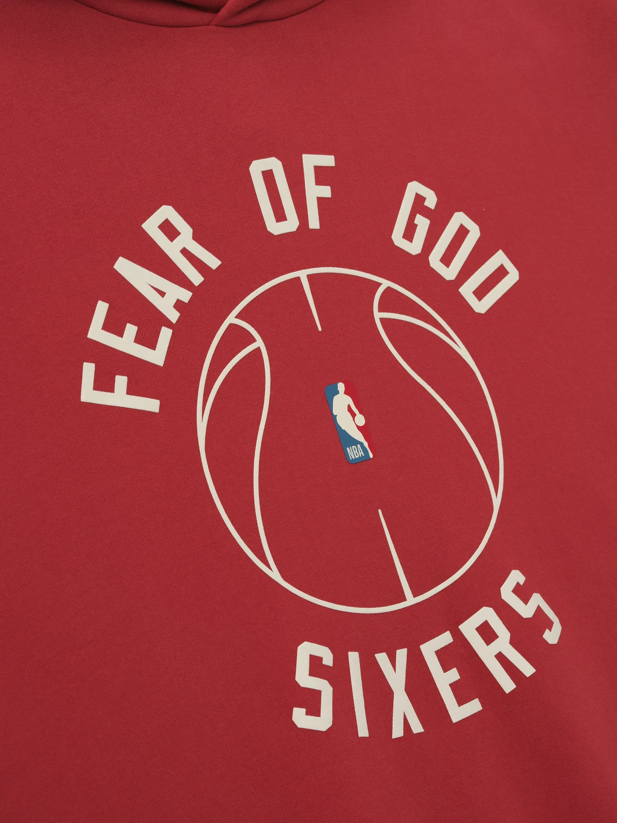 Essentials Sixers X Barkley Hendricks 90S Hoodie Faded Garnet
