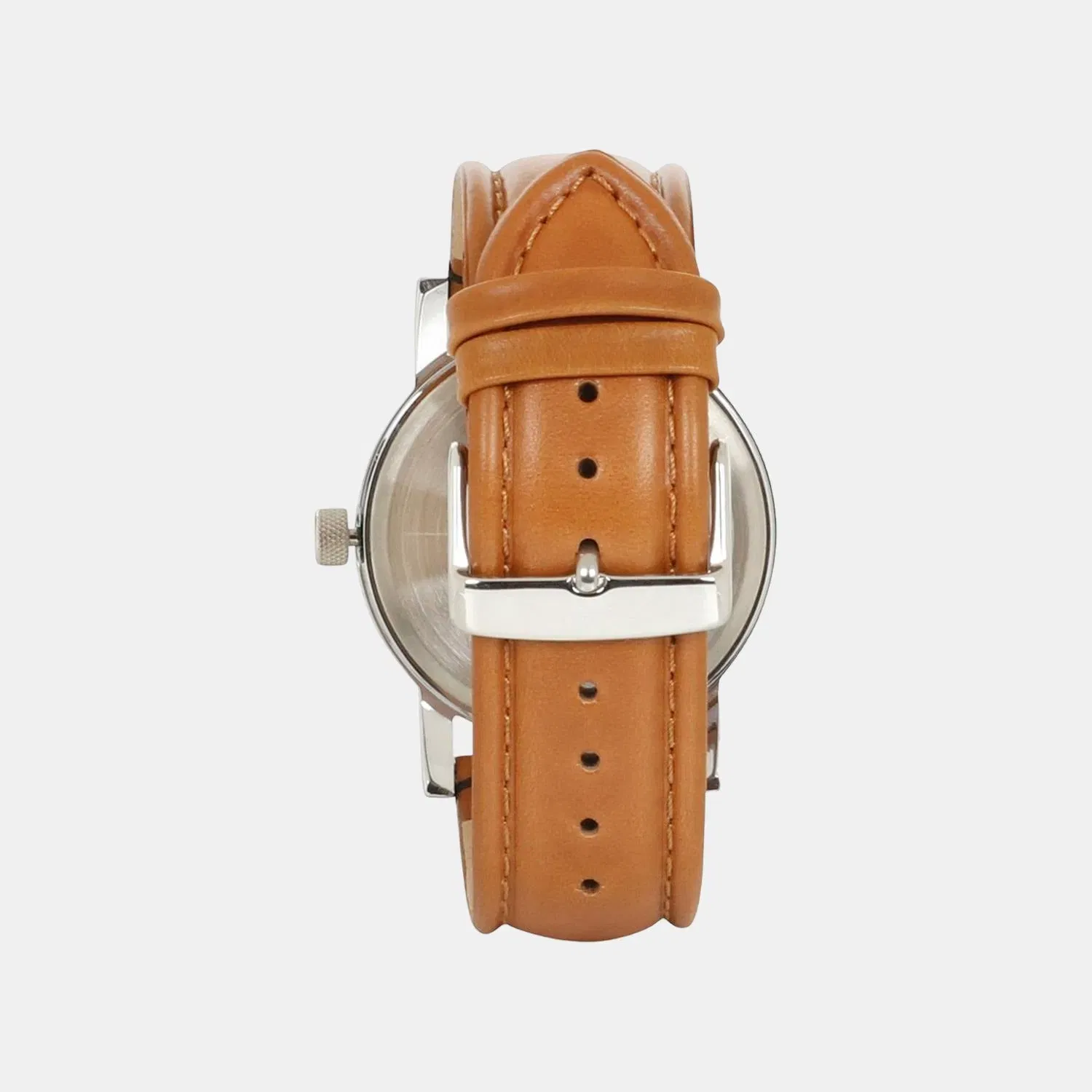 Timex Men Quartz Silver Dial Chronograph Leather Watch Tweg16605