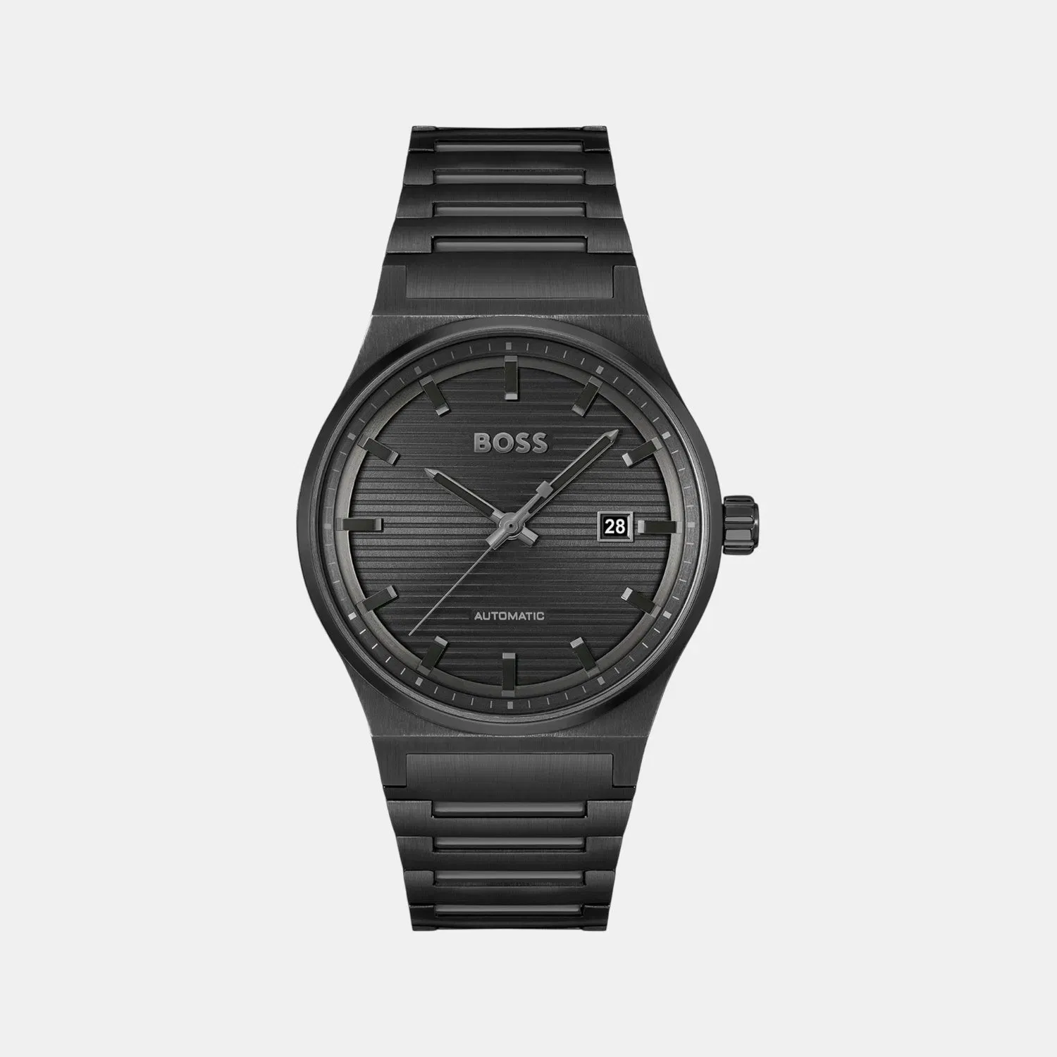 Boss Candor Men Quartz Black Dial Analog Stainless Steel Watch 1514120