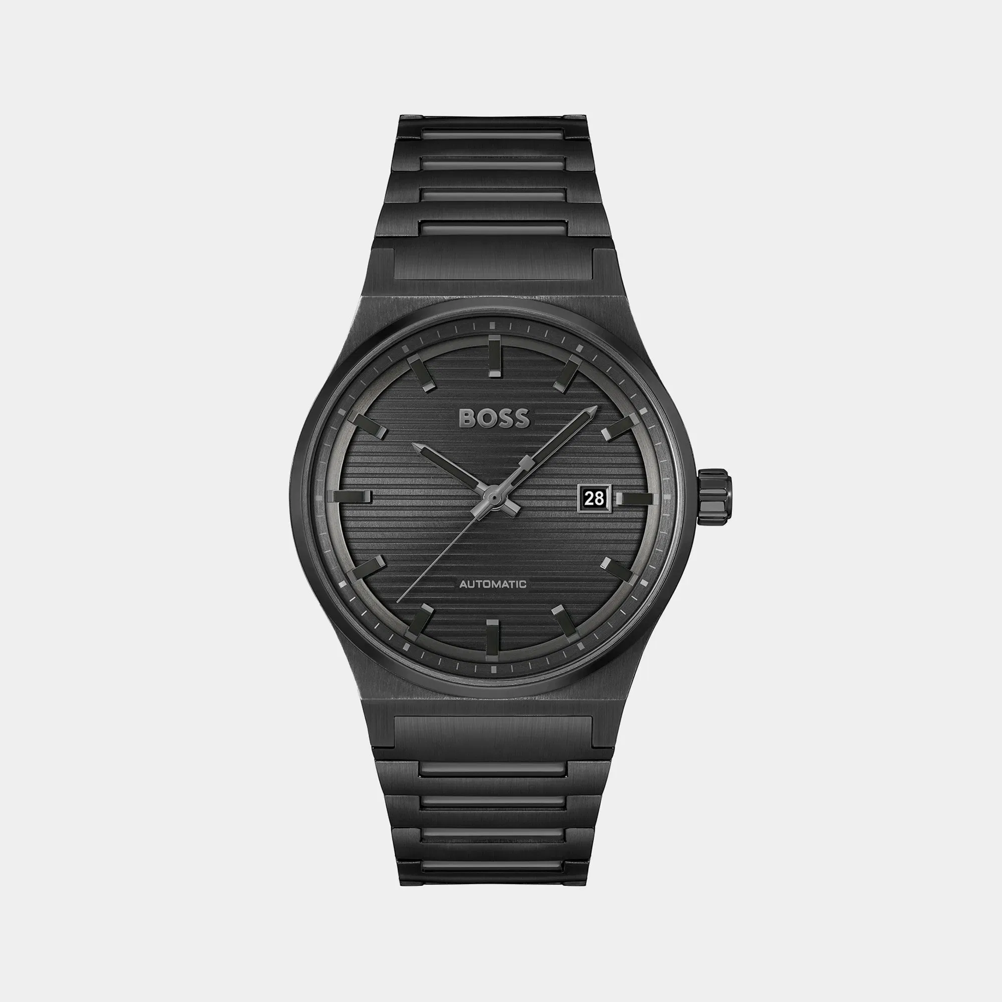 Boss Candor Men Quartz Black Dial Analog Stainless Steel Watch 1514120