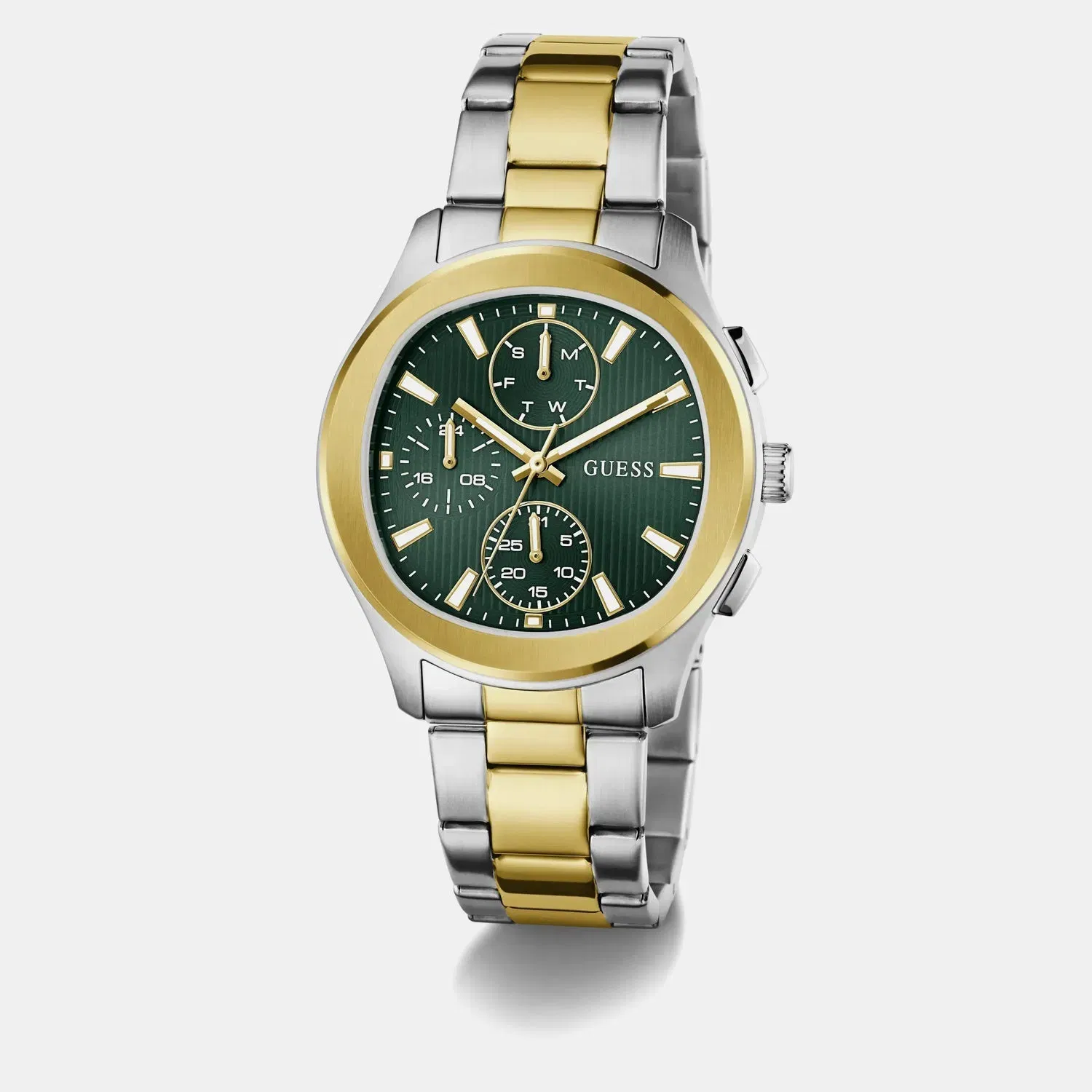 Guess Gd Palmer Men Quartz Green Dial Analog Stainless Steel Gw1048G4