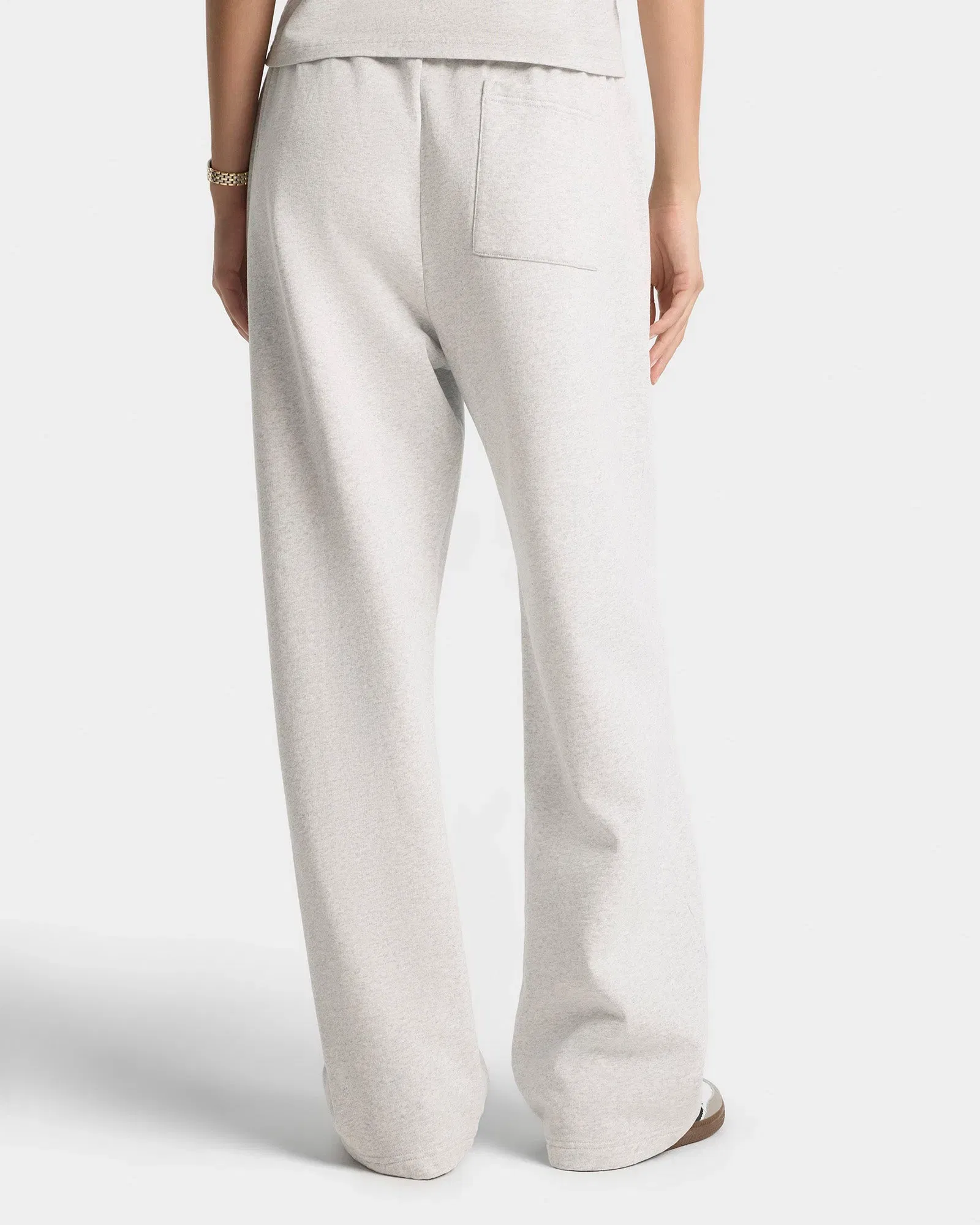 Yale Classic Wide Sweatpant - Heather Gray/Navy