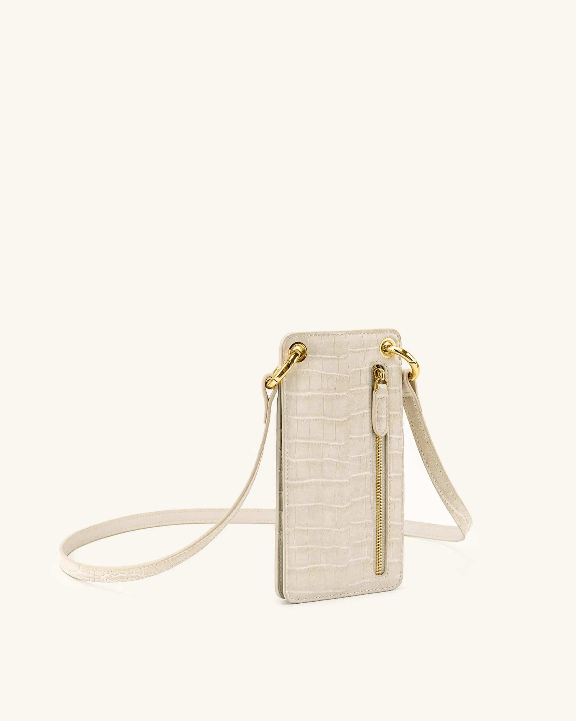 Quinn Phone Bag - Black Grained Vegan Leather