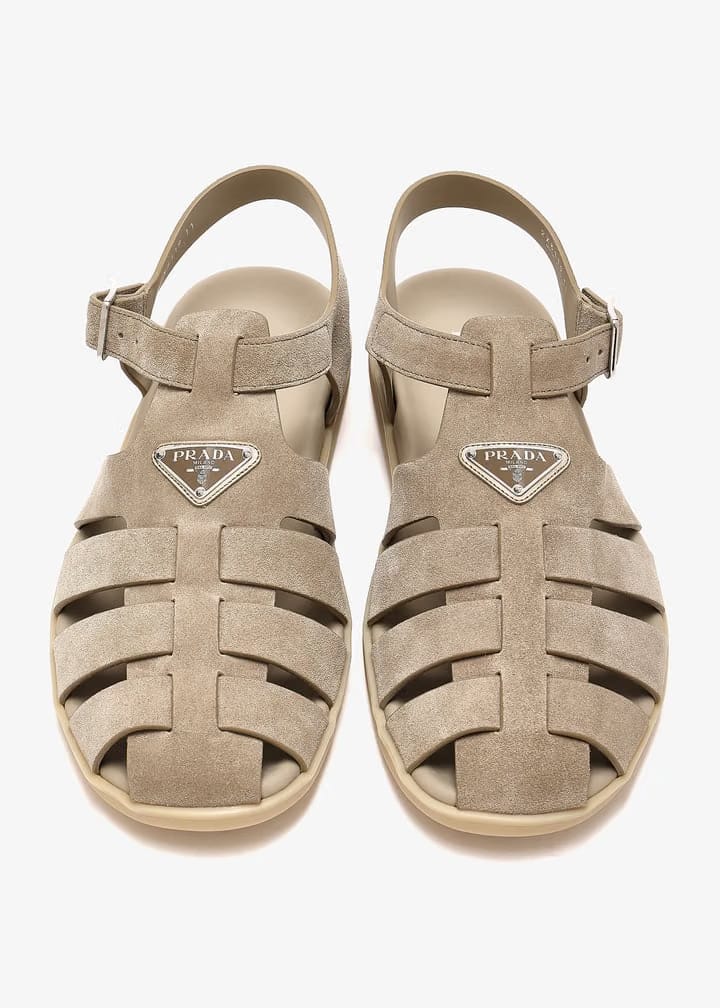 Prada Suede fisherman sandals