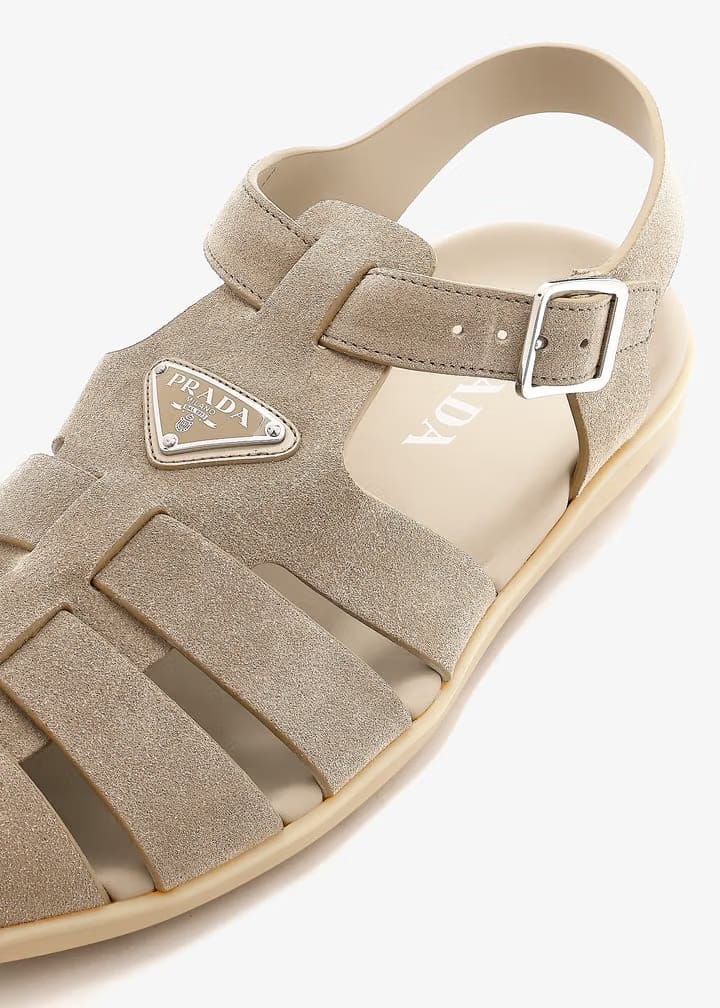 Prada Suede fisherman sandals