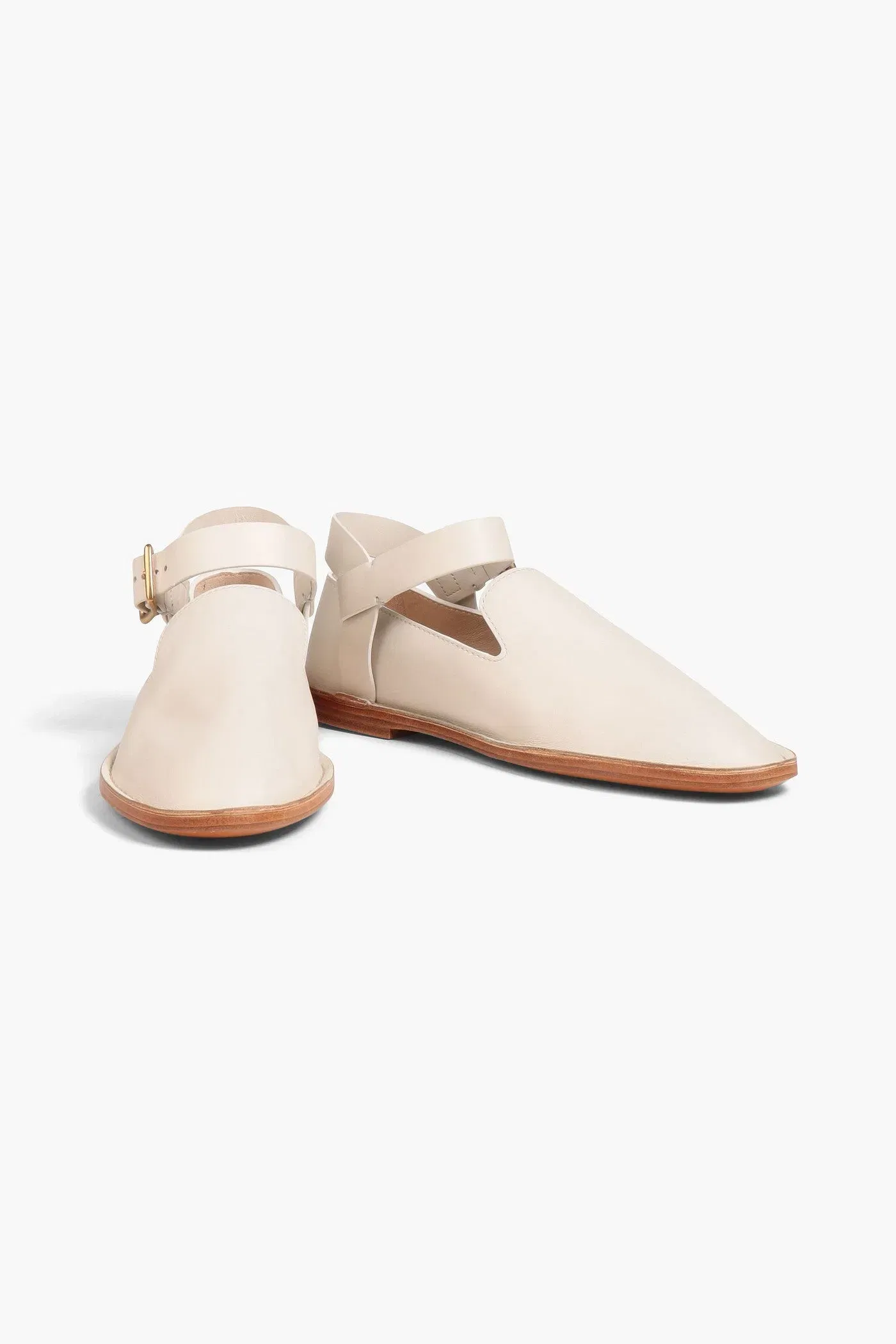 Tod's Pebbled-Leather Loafers Ivory Women's