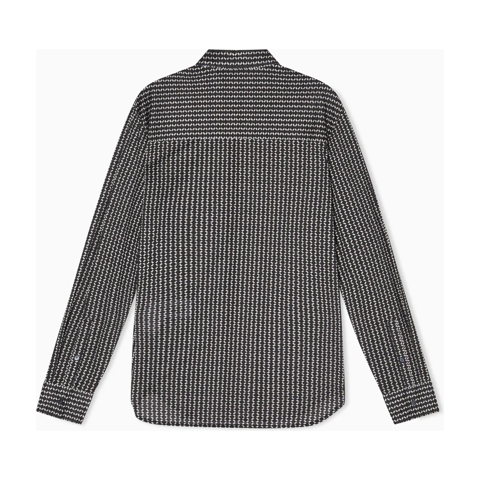 Emporio Armani Lyocell-blend jersey shirt with all-over micro-pattern print