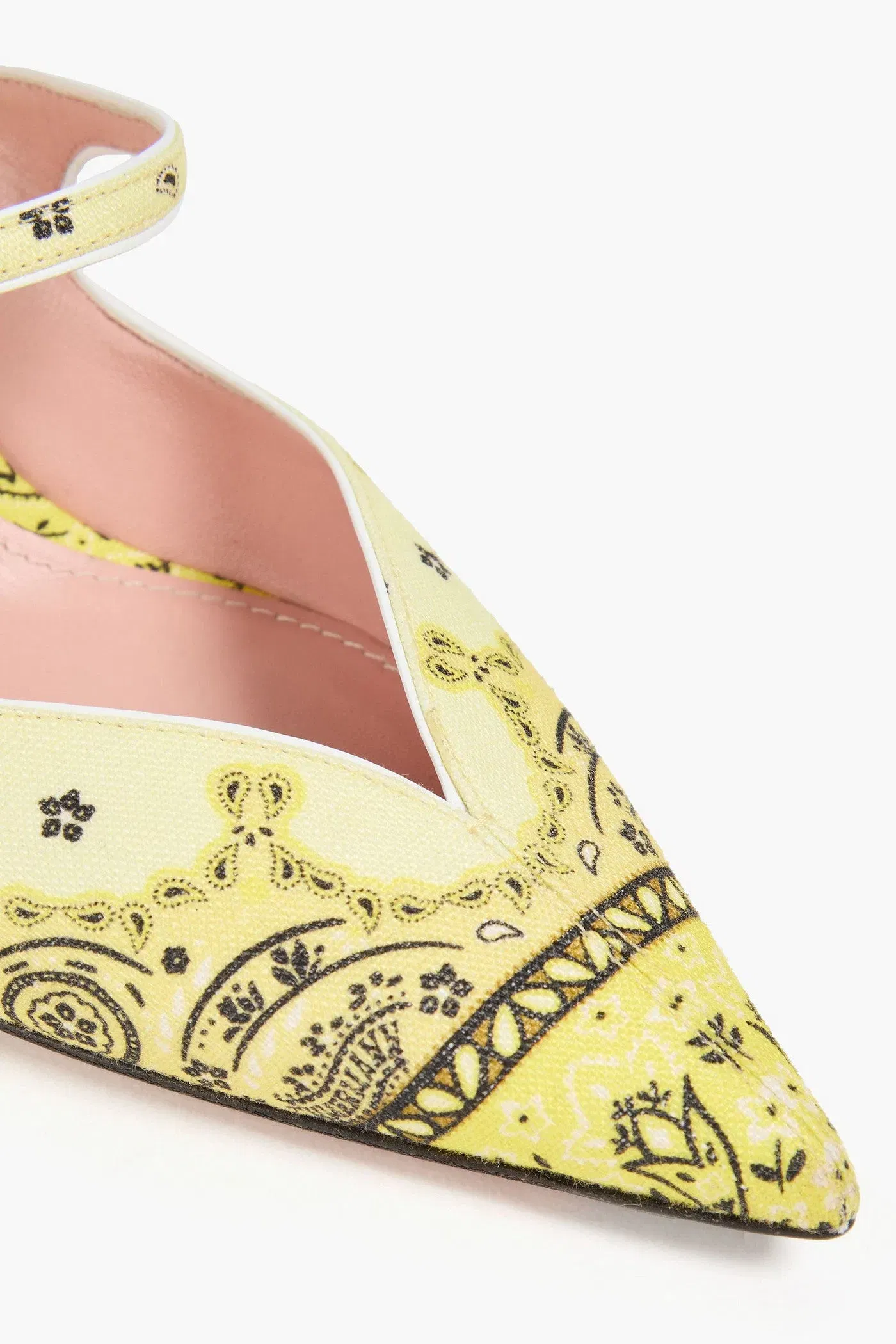 Zimmermann Paisley-Print Canvas Mules Yellow Women's