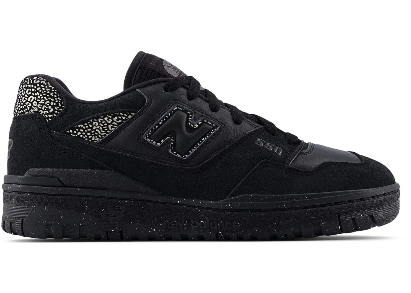 New Balance 550 Black White Leopard Womens
