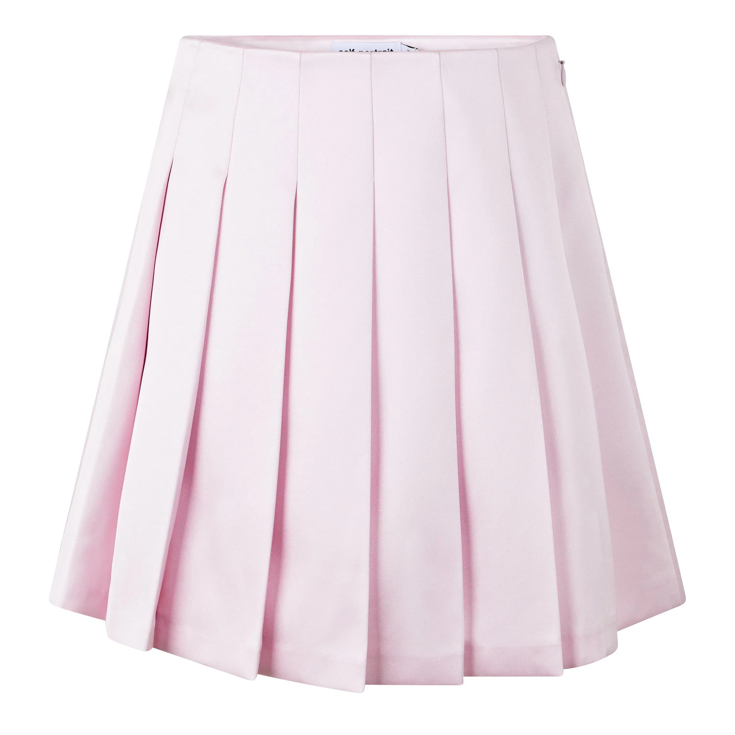 Satin Tailored Mini Skirt