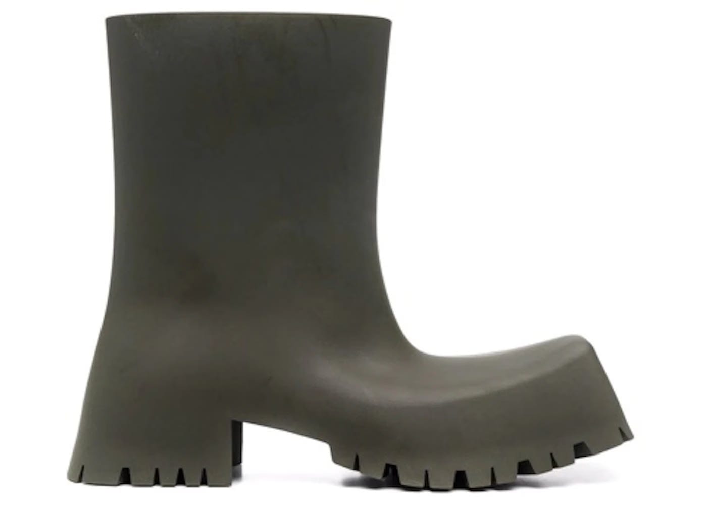 Balenciaga Trooper Rubber Boot Dark Green Womens