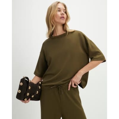 Khaki Premium Whipstitch T-Shirt