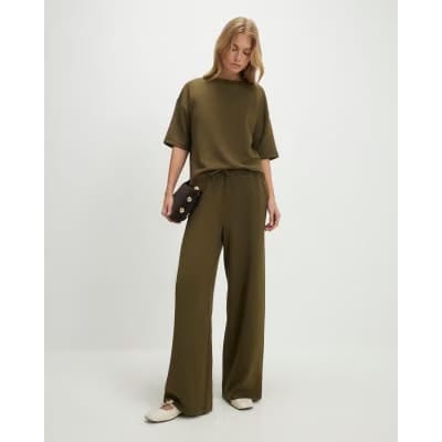 Khaki Premium Whipstitch T-Shirt
