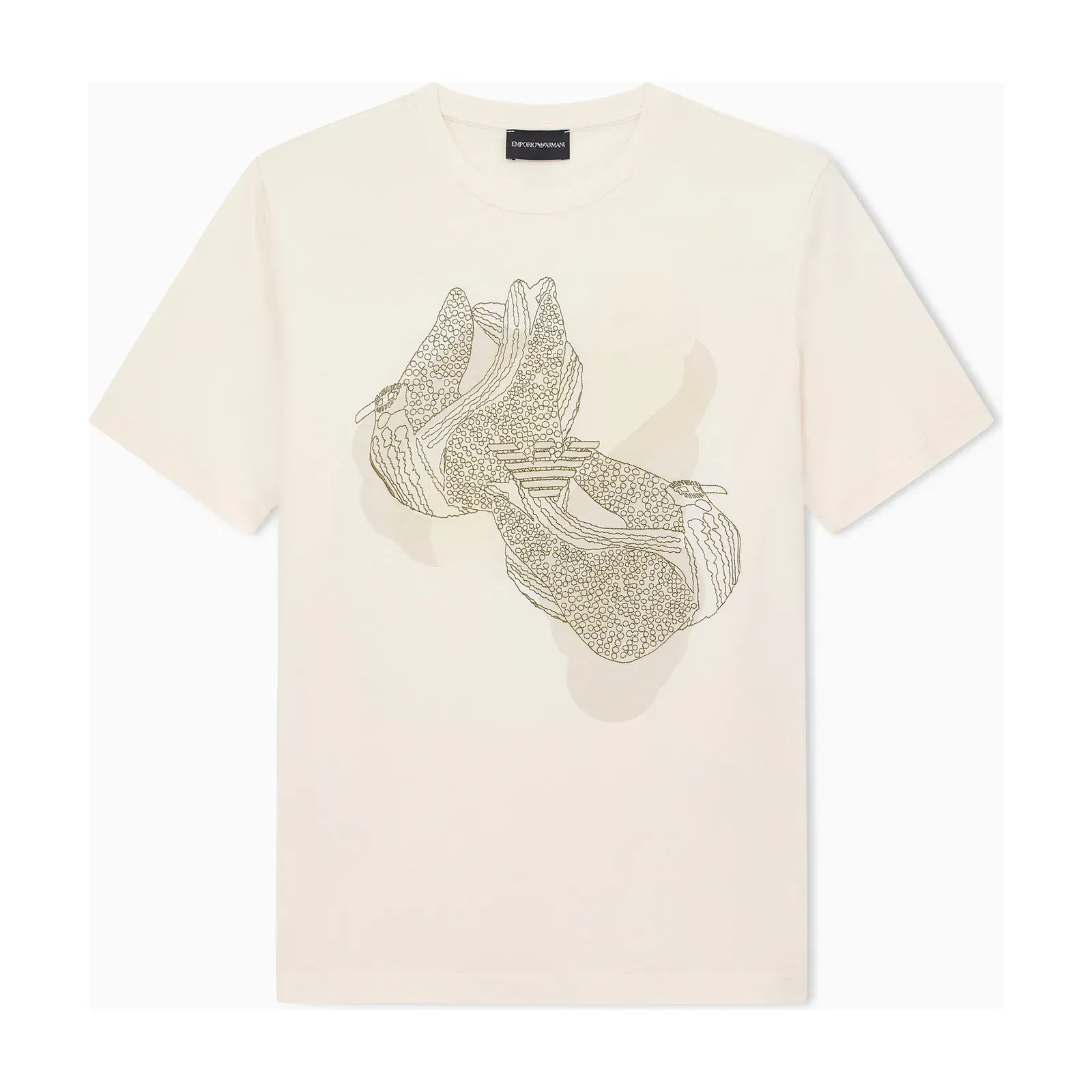 Emporio Armani Jersey T-shirt with embroidery and print
