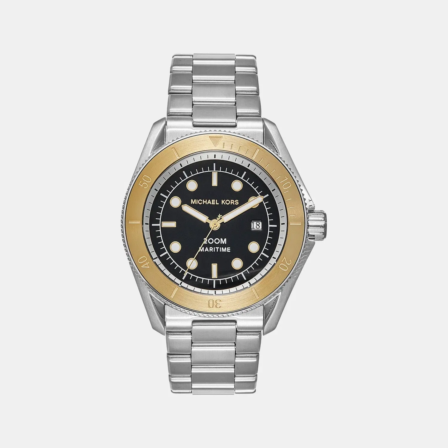Michael Kors Maritime Men Quartz Black Dial Analog Stainless Steel Watch Mk9161