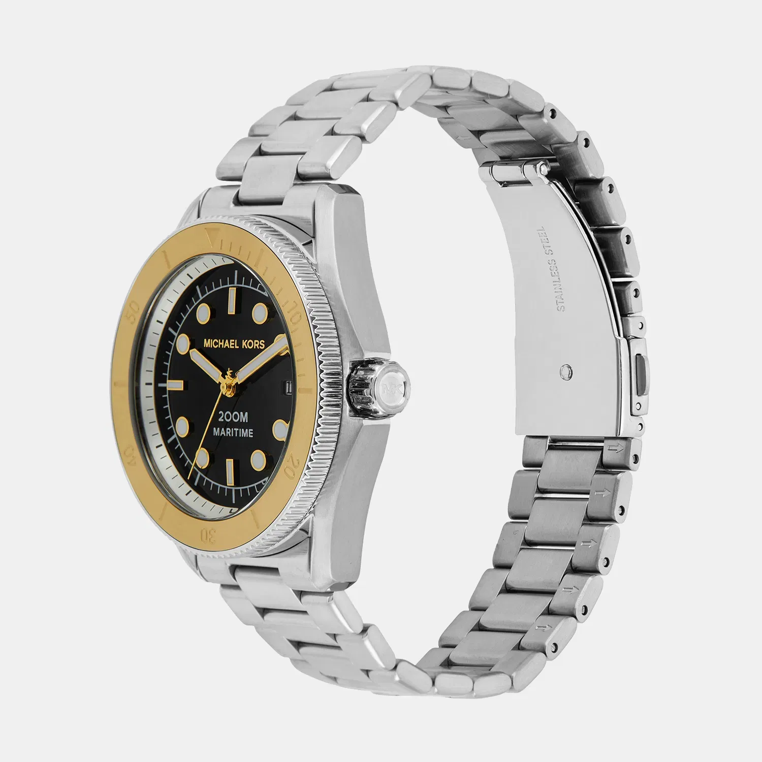 Michael Kors Maritime Men Quartz Black Dial Analog Stainless Steel Watch Mk9161