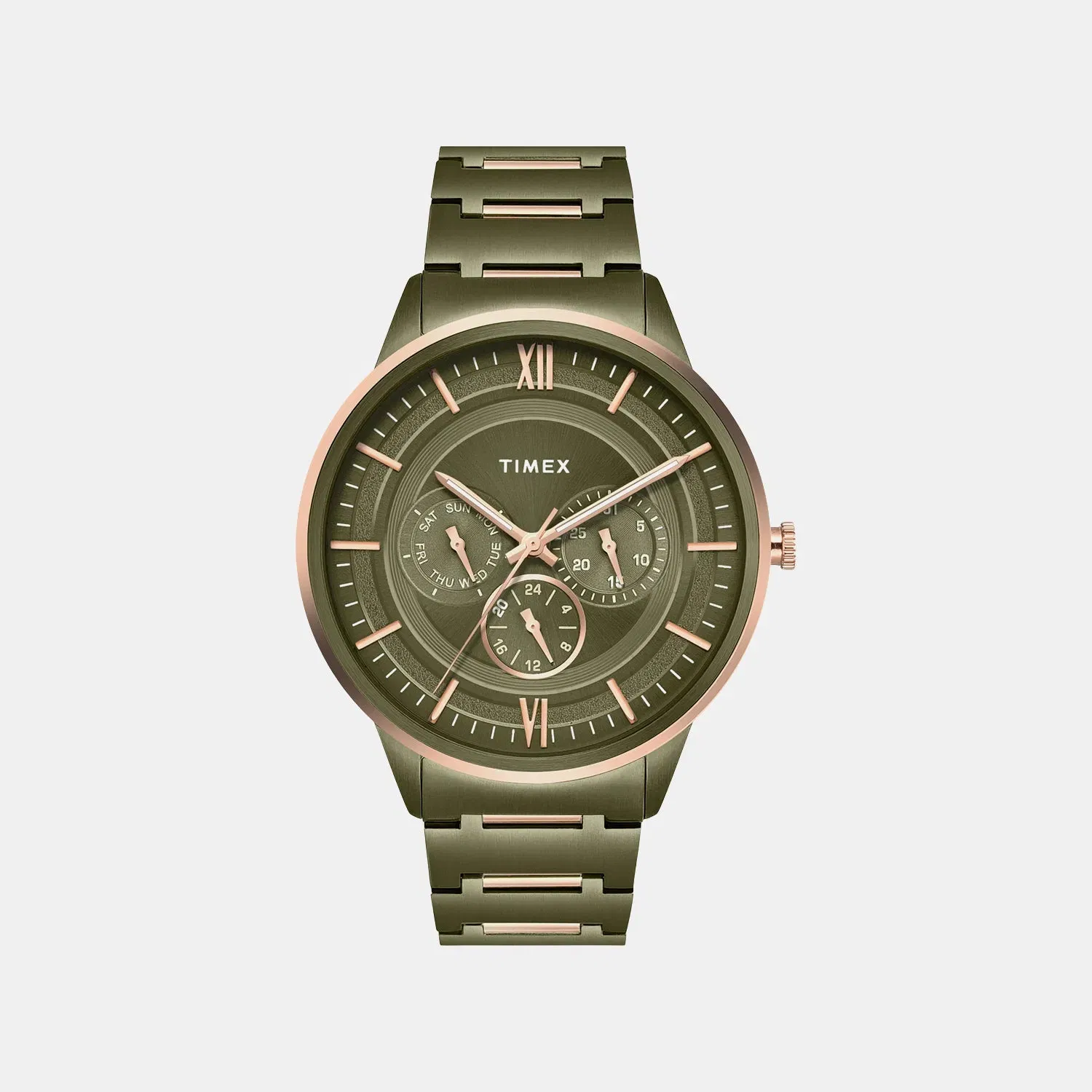 Timex Signio Men Quartz Dial Multi-Function Stainless Steel Watch Tweg28002