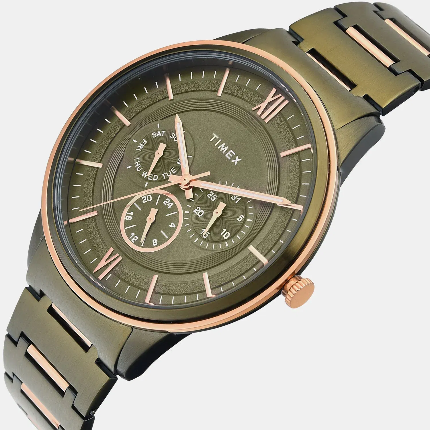 Timex Signio Men Quartz Dial Multi-Function Stainless Steel Watch Tweg28002