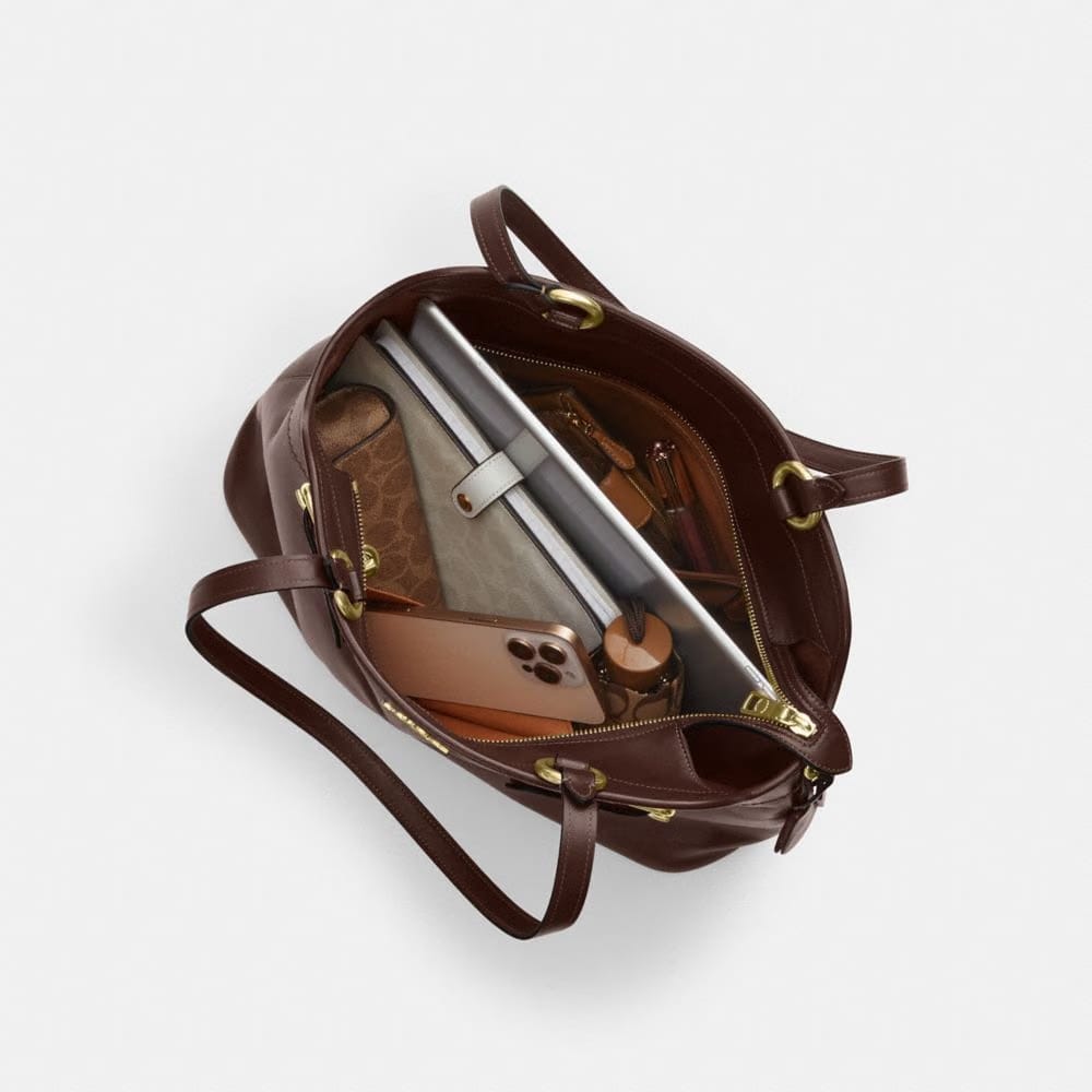 Coach Easton Tote Bag Gold Maple