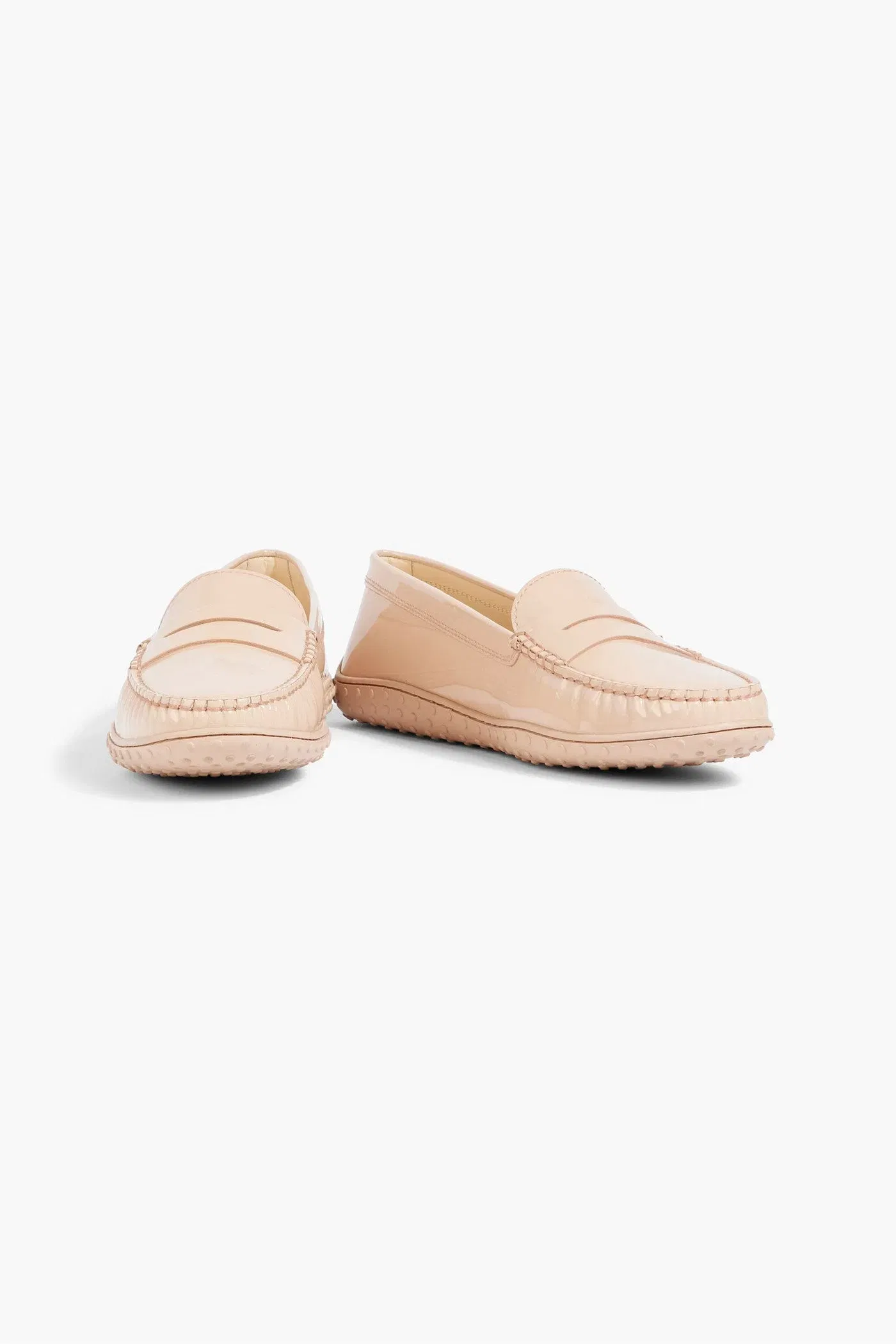 Tod's Patent-Leather Loafers Blush Women's