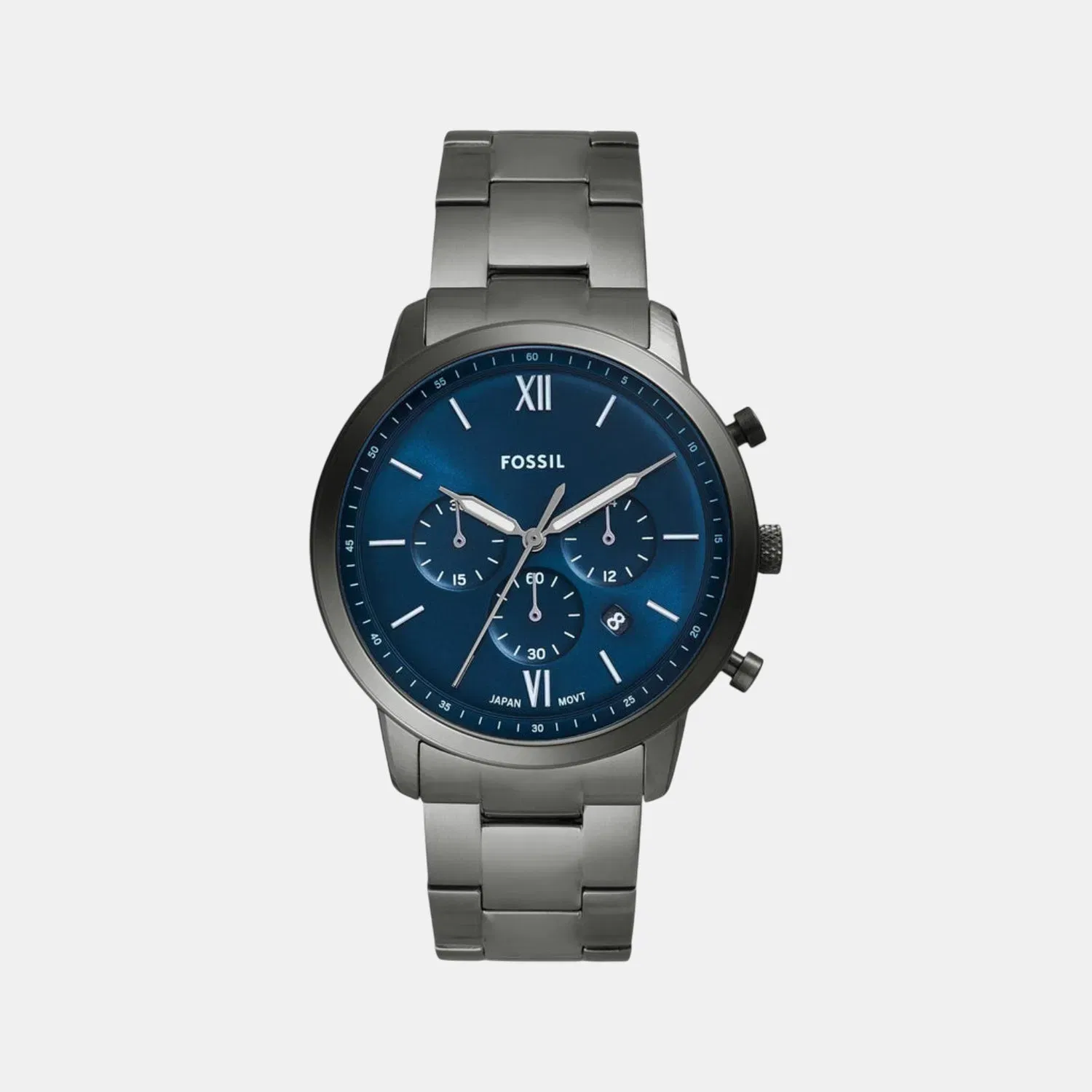 Fossil Neutra Men Quartz Blue Dial Chronograph Stainless Steel Watch Fs6111