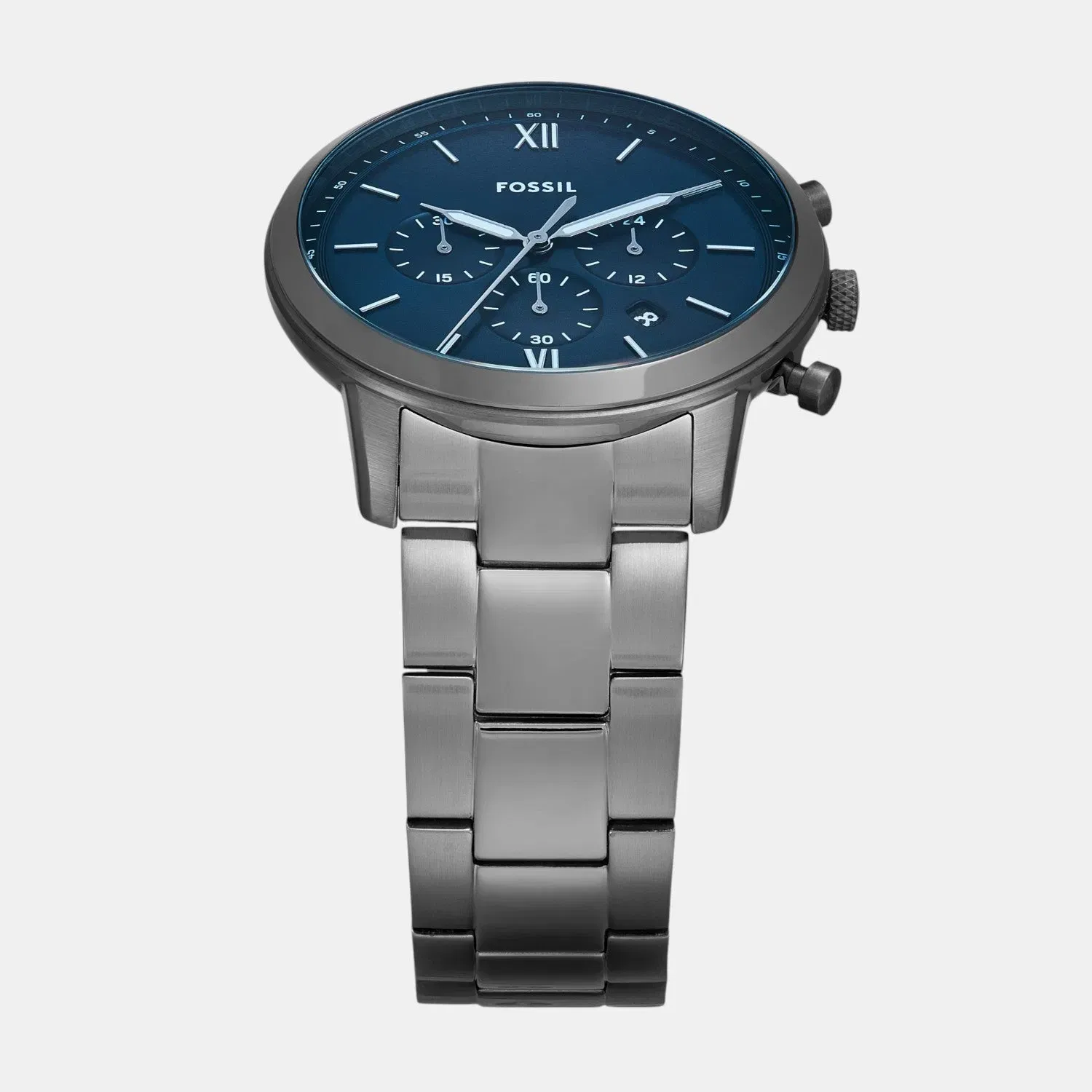 Fossil Neutra Men Quartz Blue Dial Chronograph Stainless Steel Watch Fs6111
