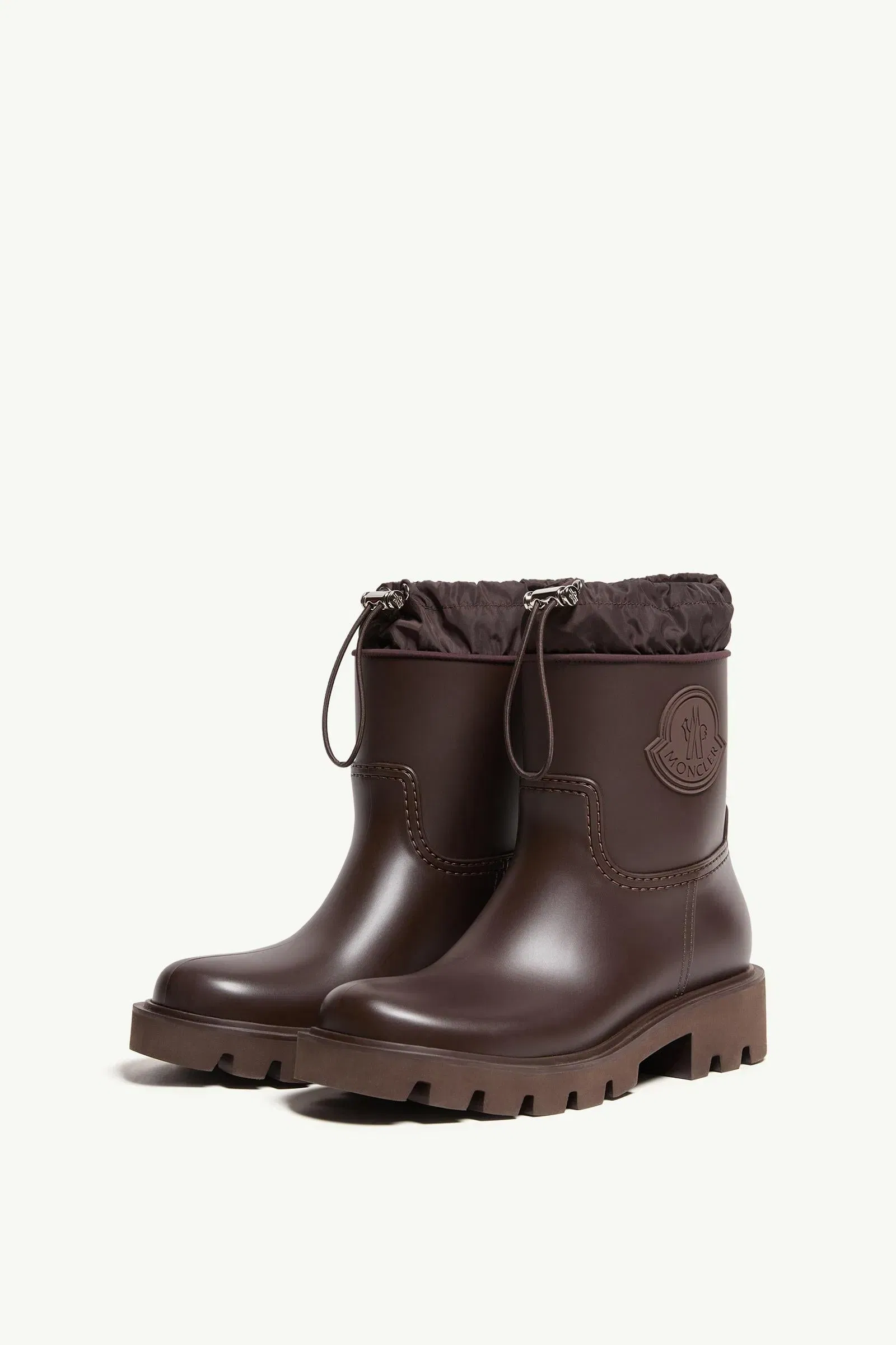 Moncler Kickstream Rain Boots Brown