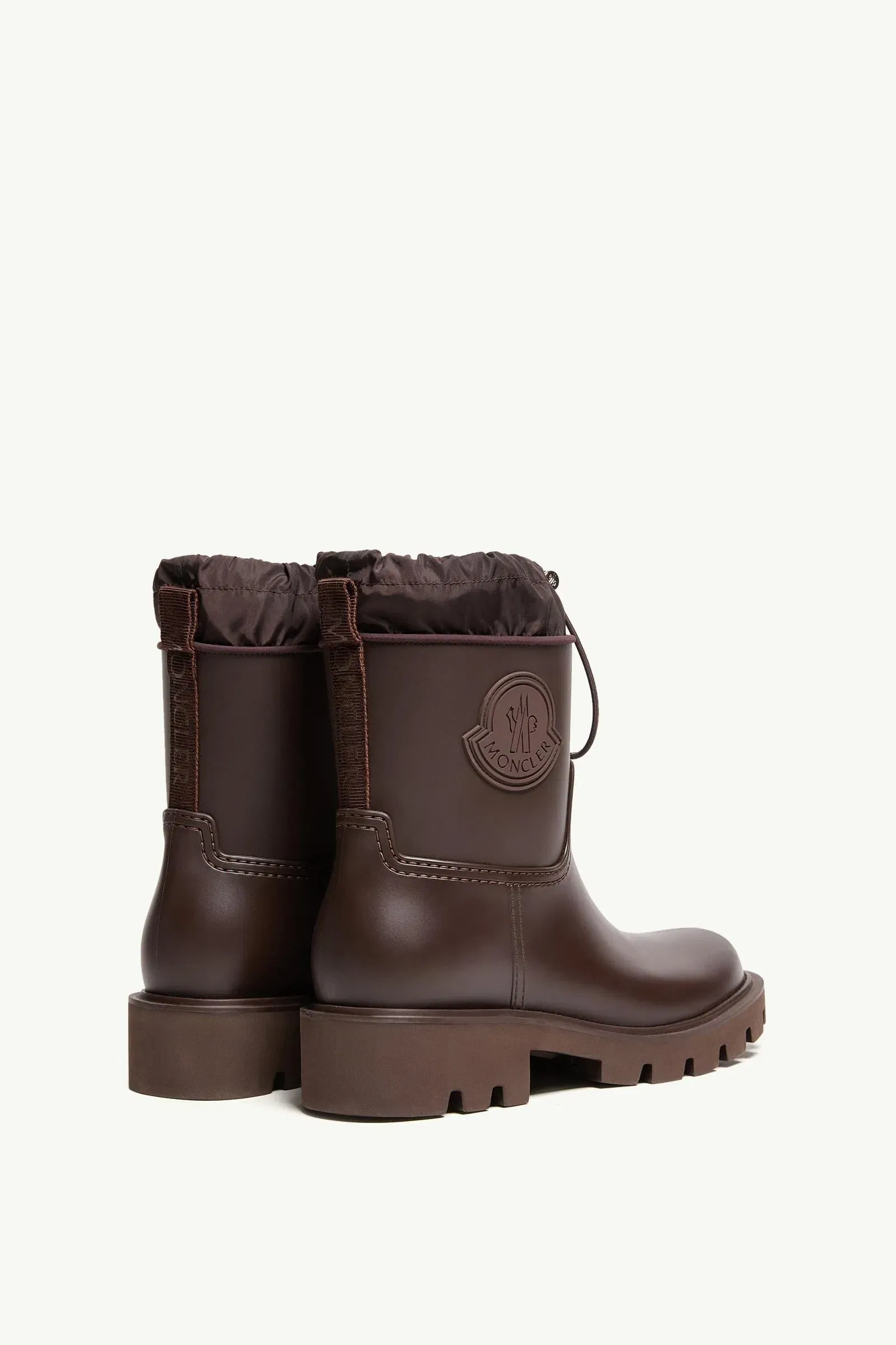 Moncler Kickstream Rain Boots Brown